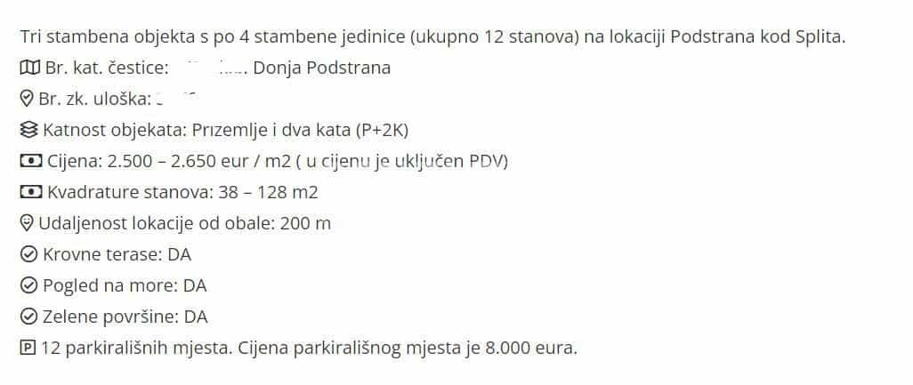 Συγκυριαρχία σε Podstrana, Splitsko-dalmatinska županija 11109726