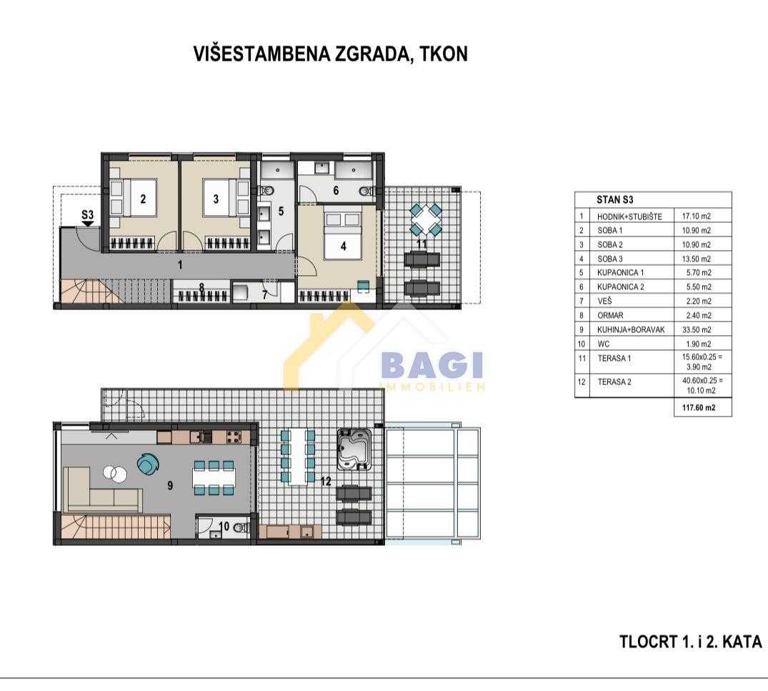 公寓 在 Tkon, Zadarska županija 11615509
