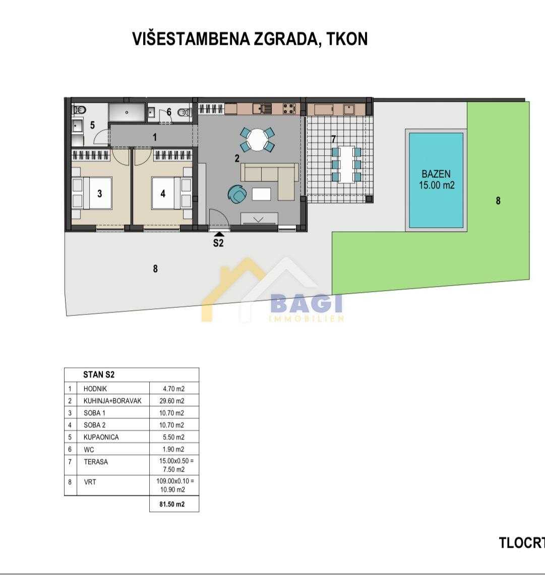 公寓 在 Tkon, Zadarska županija 11615674