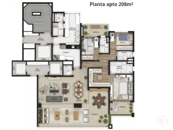 公寓 在 Sao Paulo, Sao Paulo 11885789