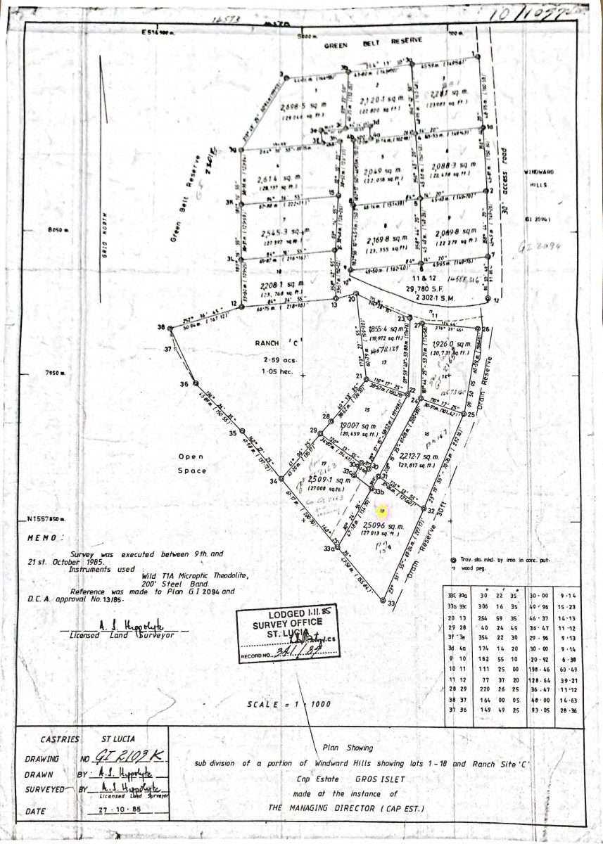 Land in Cap Estate, Gros-Islet 11924011