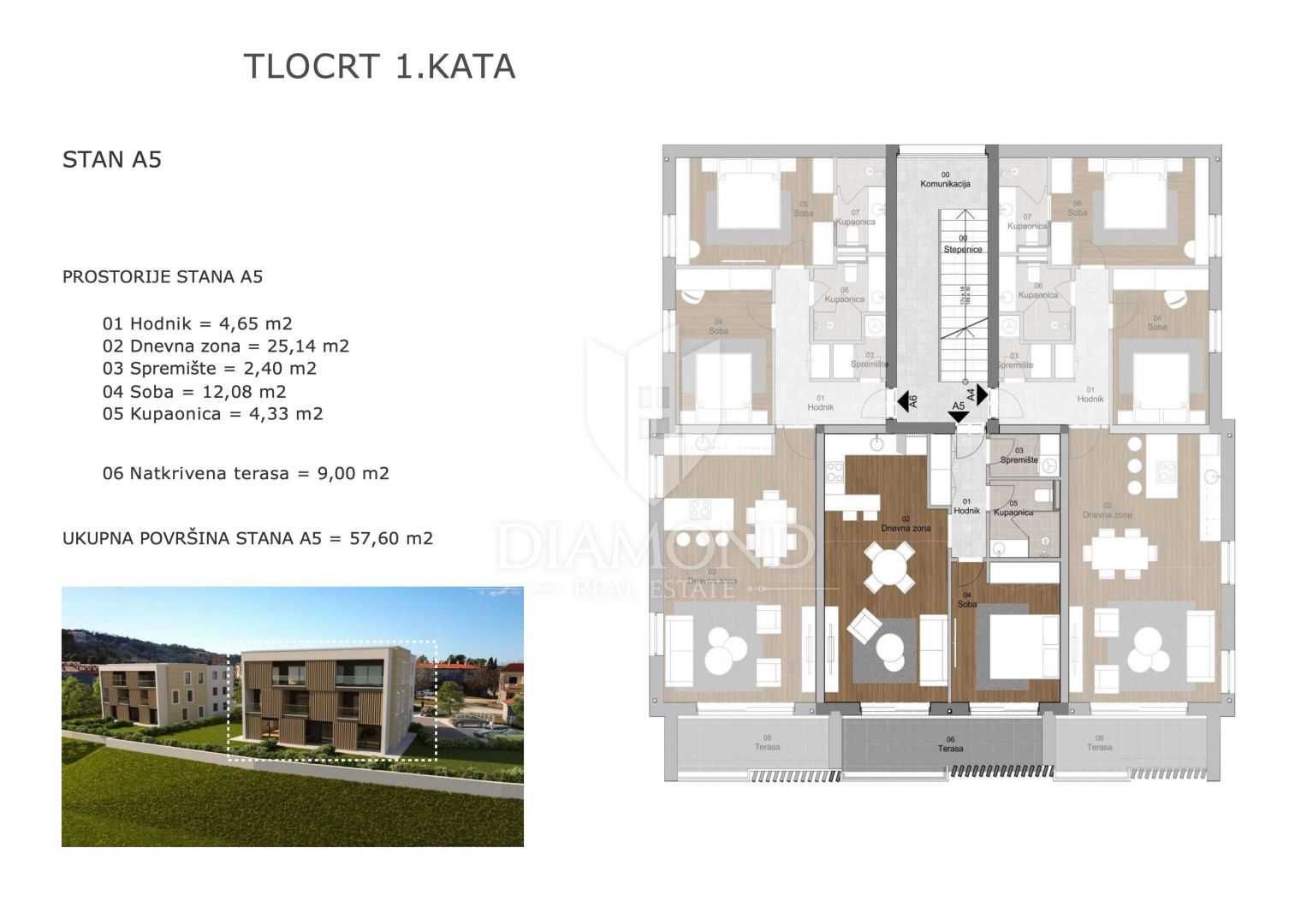 Condominium in Labin, Istria County 11960100