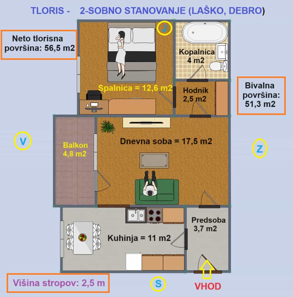 Квартира в Дебро, Лашко 12174695
