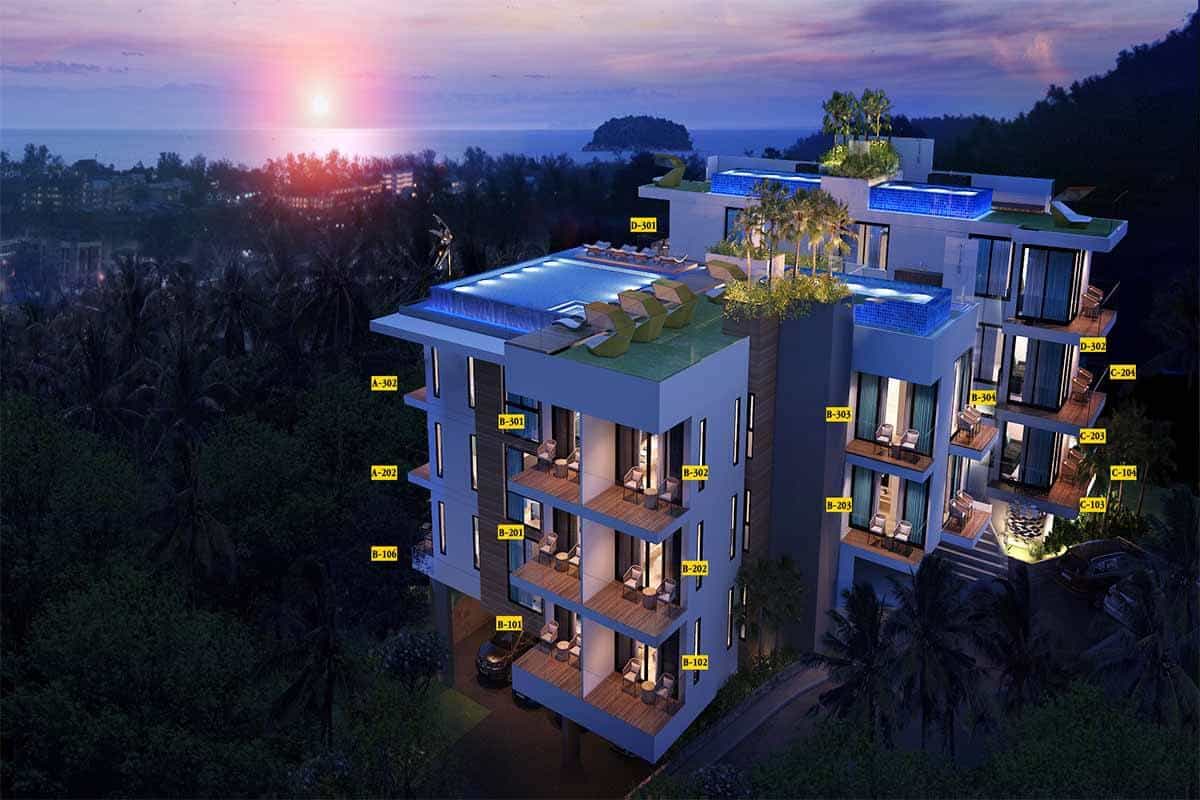 Condominio nel Divieto Kata, Phuket 12333813