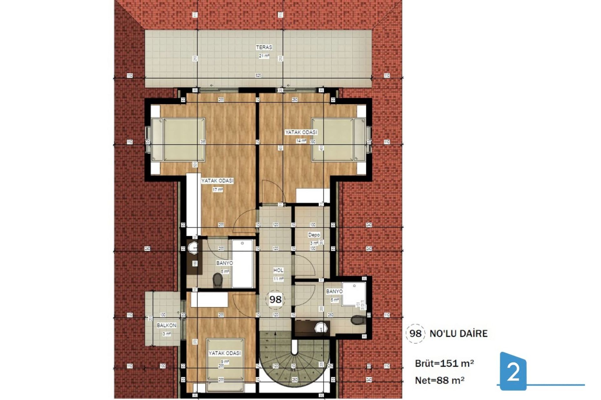 Kondominium dalam Alanya Avsallar, Antalya 10022694