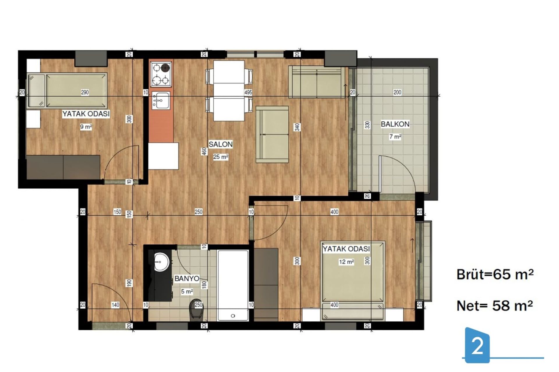 Kondominium dalam Alanya Avsallar, Antalya 10022694