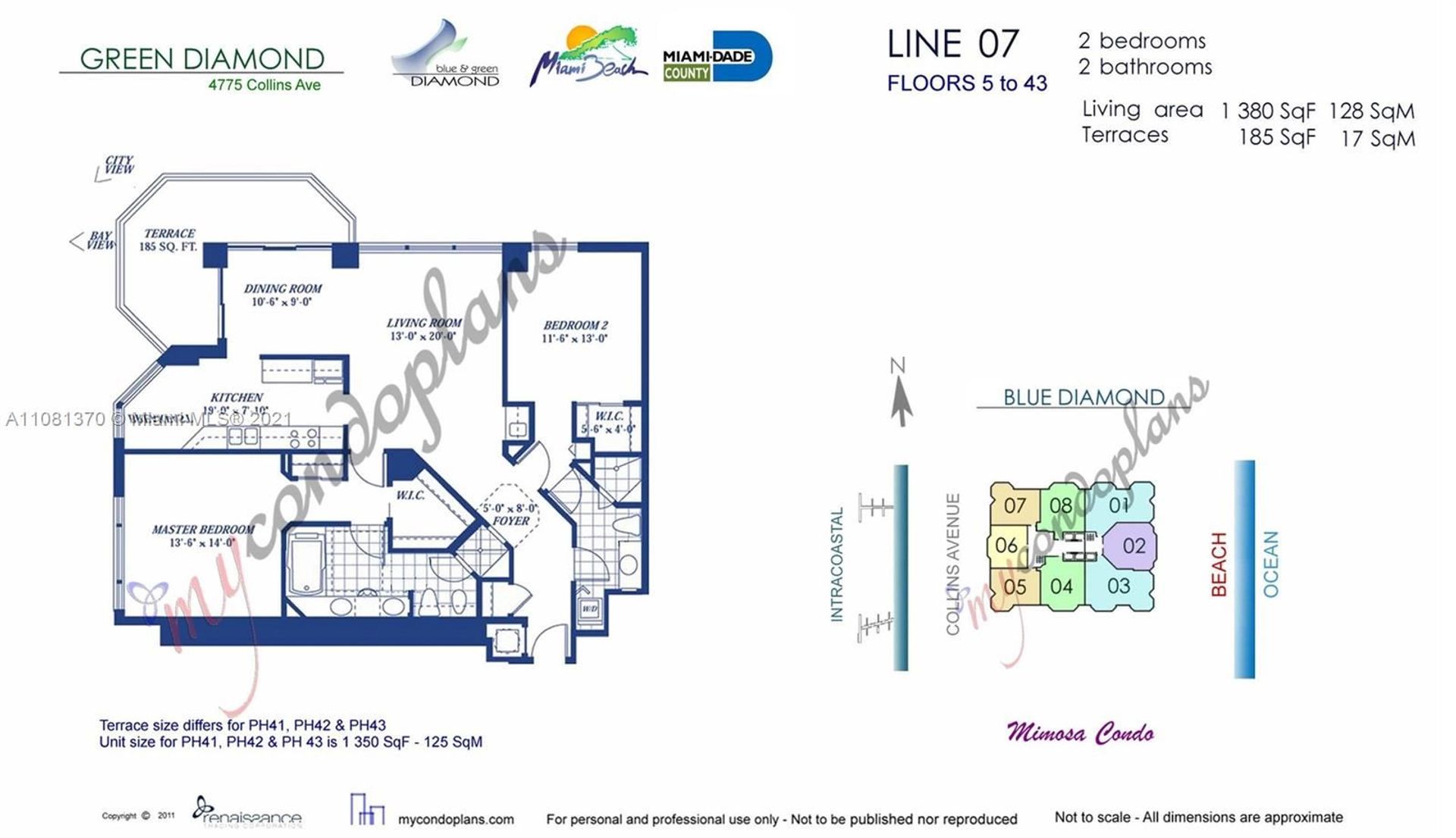 Kondominium w Miami Beach, Florida 10128633