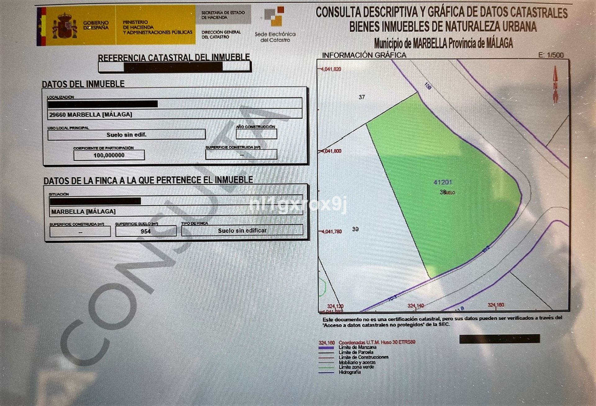 Земельные участки в Marbella, Andalucía 10713767