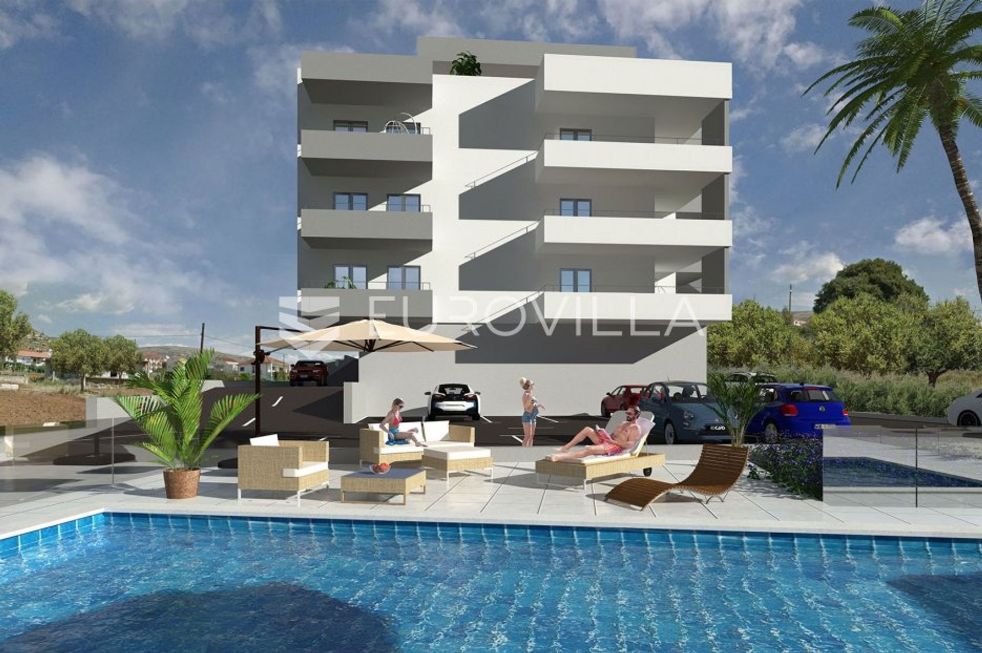 Condominium in Donji Seget, Splitsko-Dalmatinska Zupanija 10789863