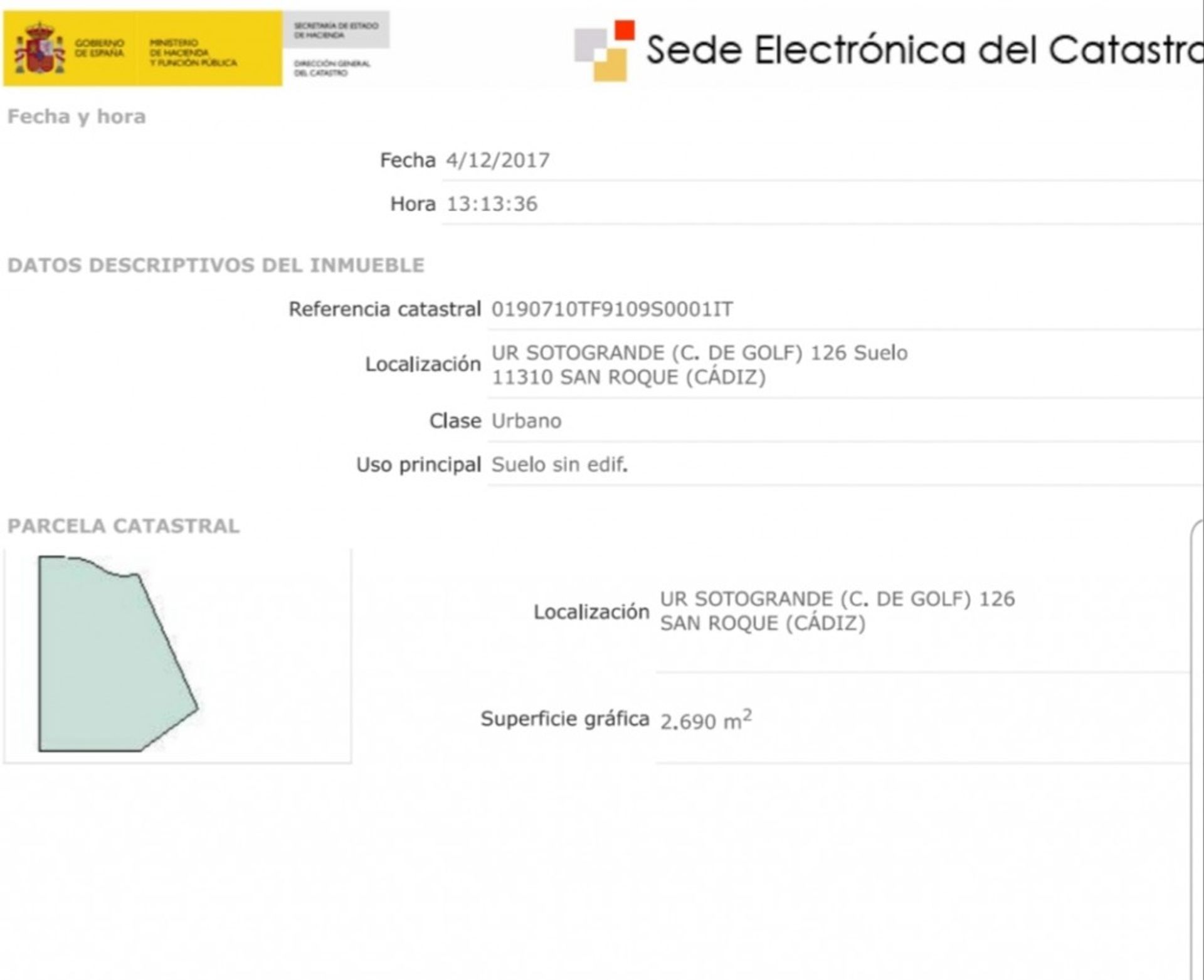 Γη σε Sotogrande, Andalusia 11063502