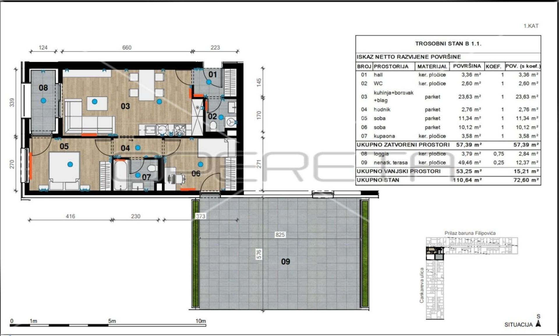 Condominio en Bijenik, Zagreb, Graduado 11109456