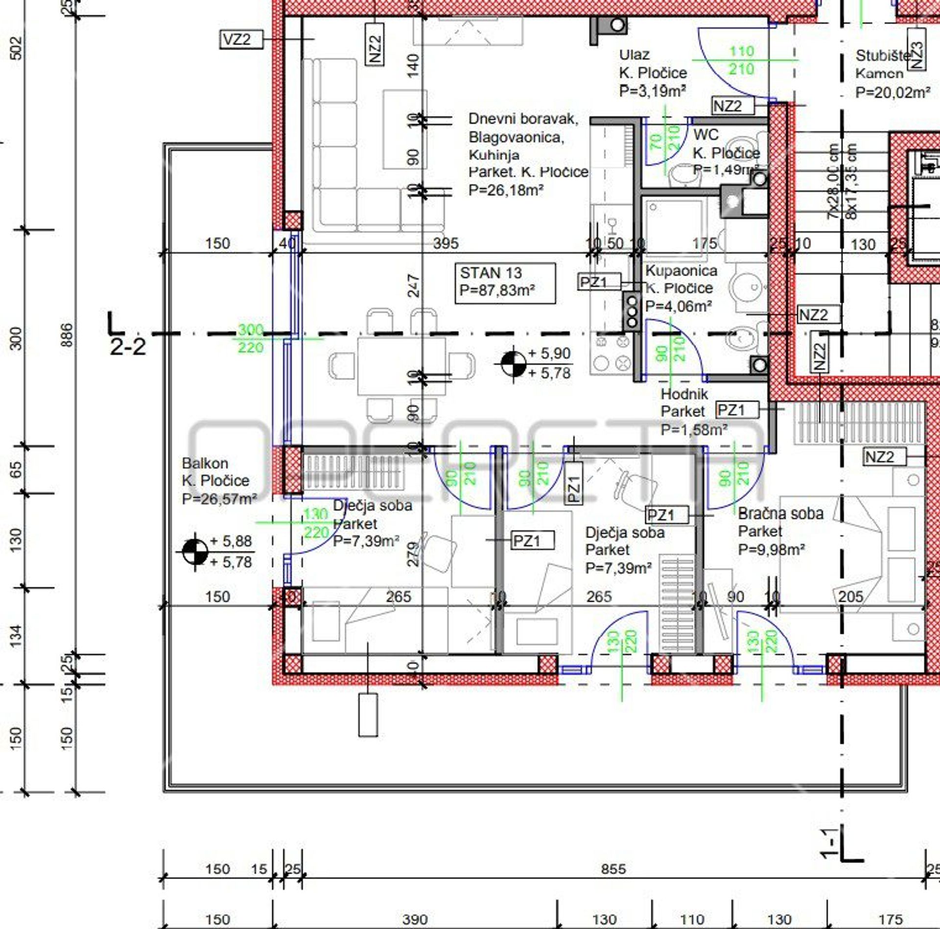 Kondominium w Brześć, Zagrzeb, Grad 11109572