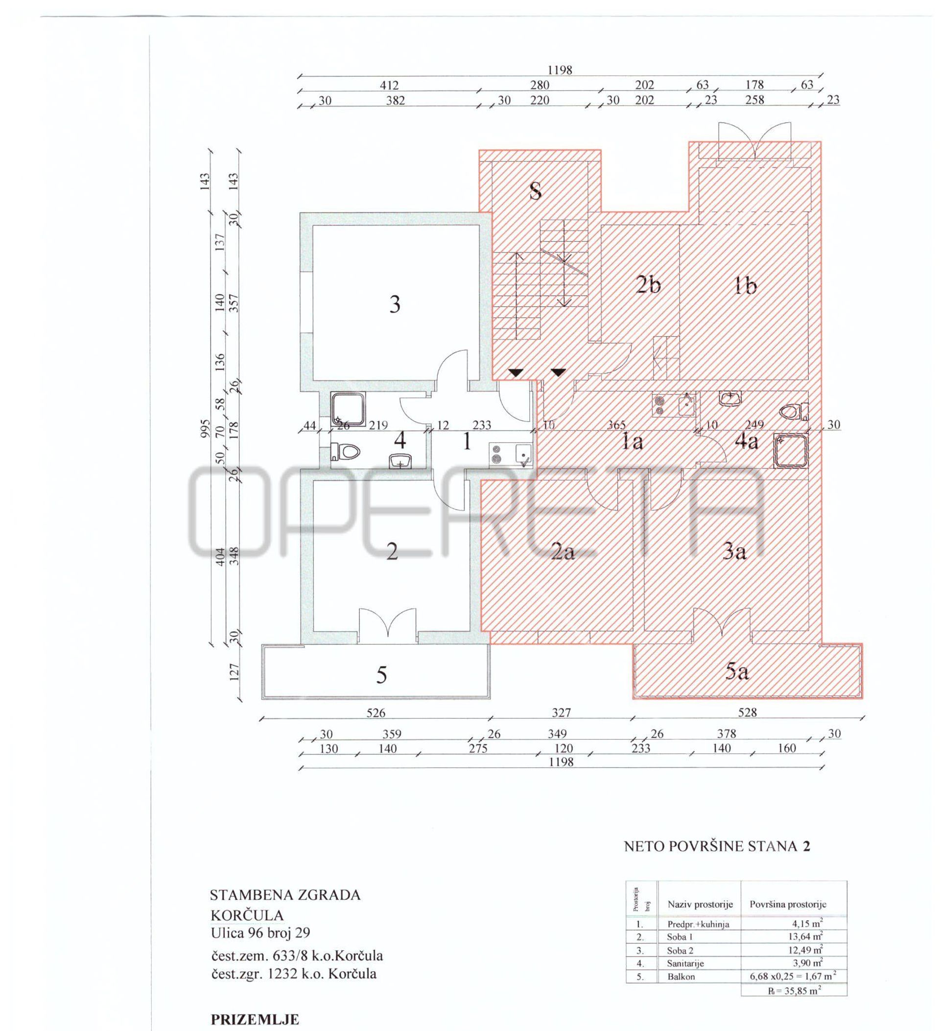 Condominio en Korčula, Dubrovačko-neretvanska županija 11109595