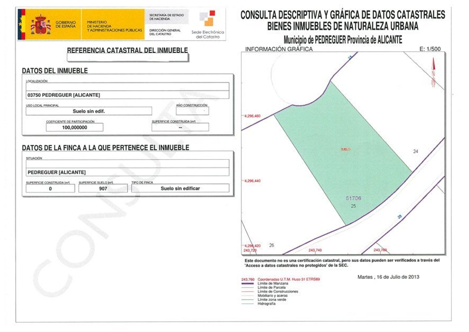 Land in Alacant, Comunidad Valenciana 11342420