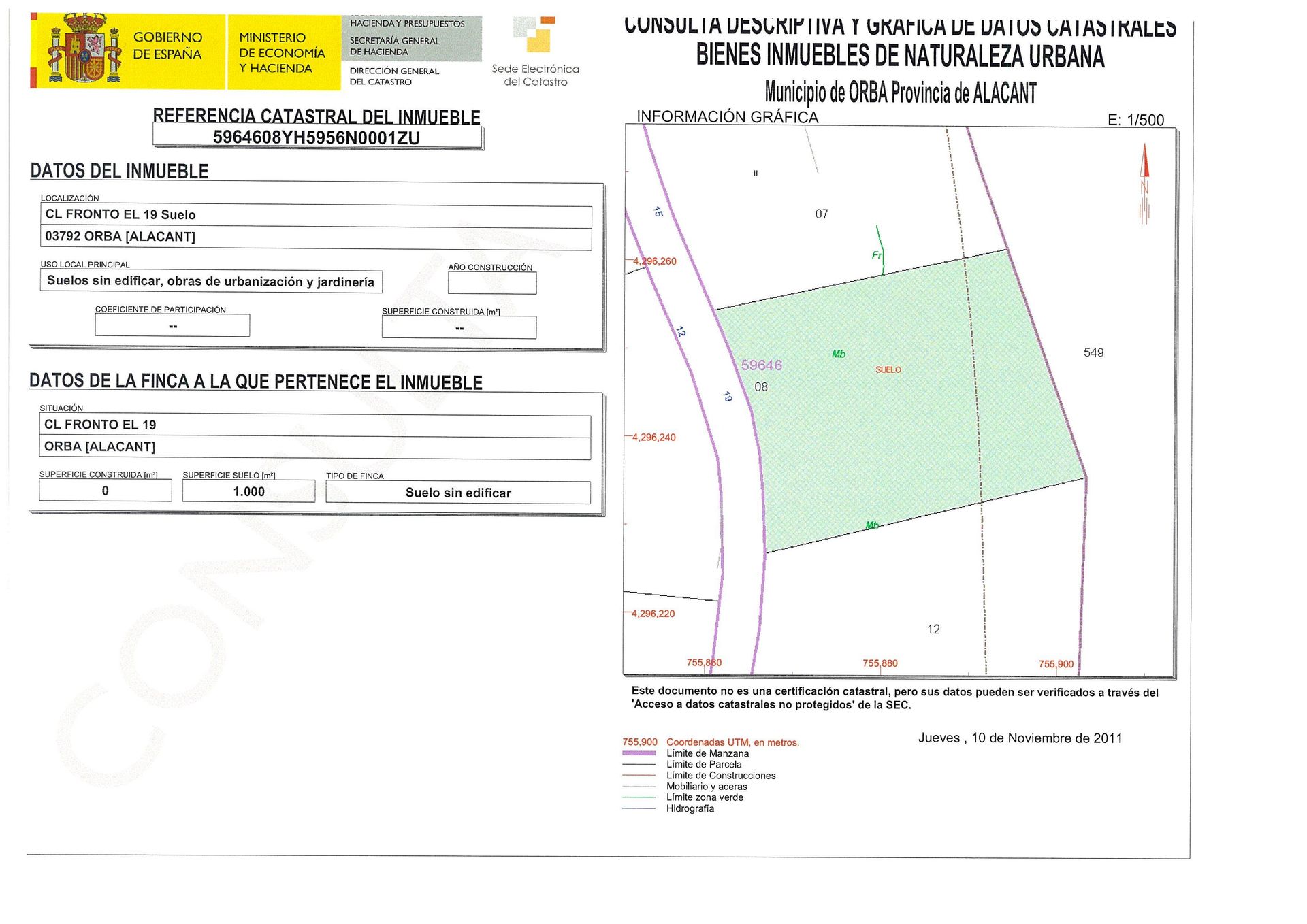 भूमि में Orba, Comunitat Valenciana 11343160