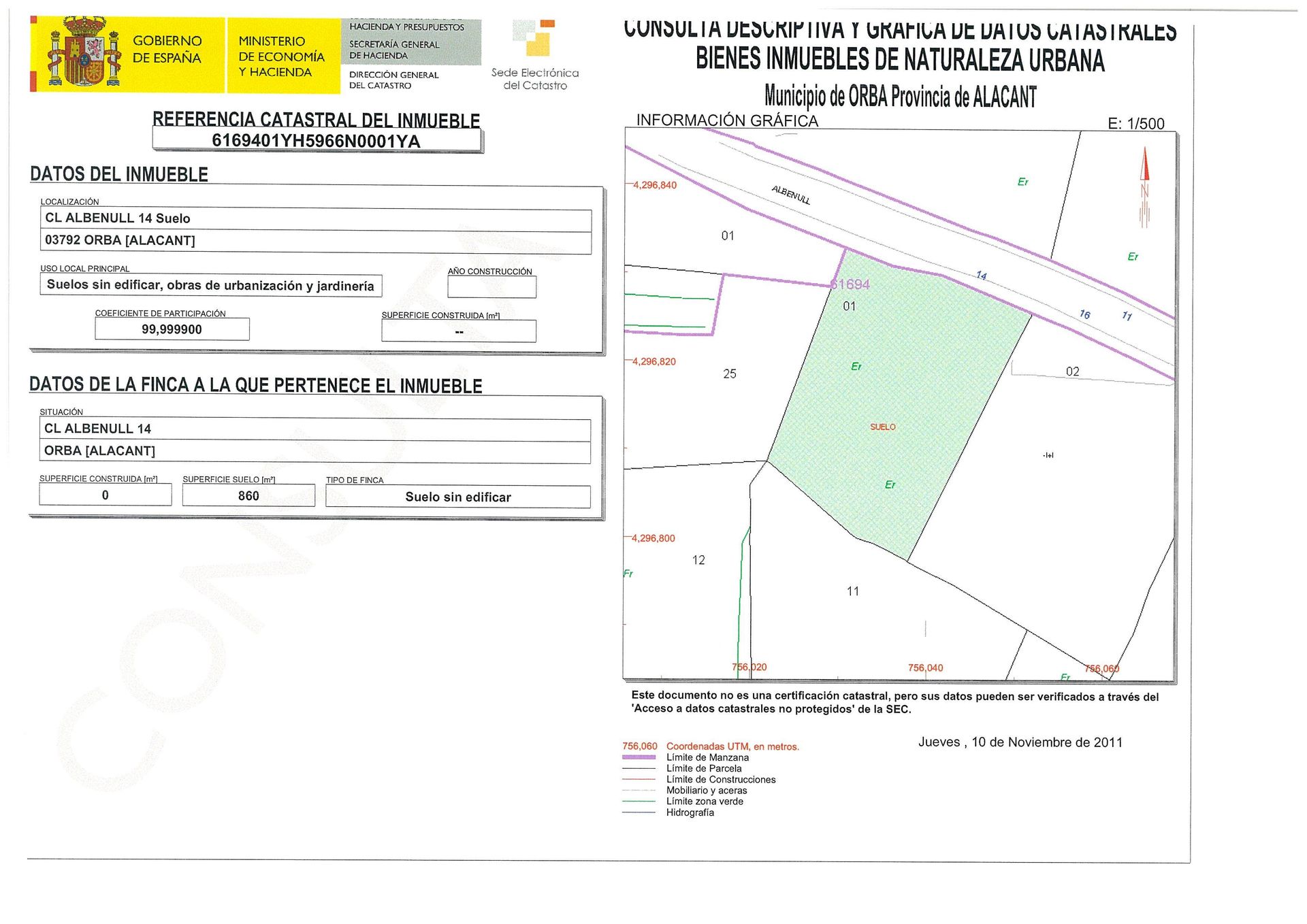 Land in Tormos, Valencia 11343161