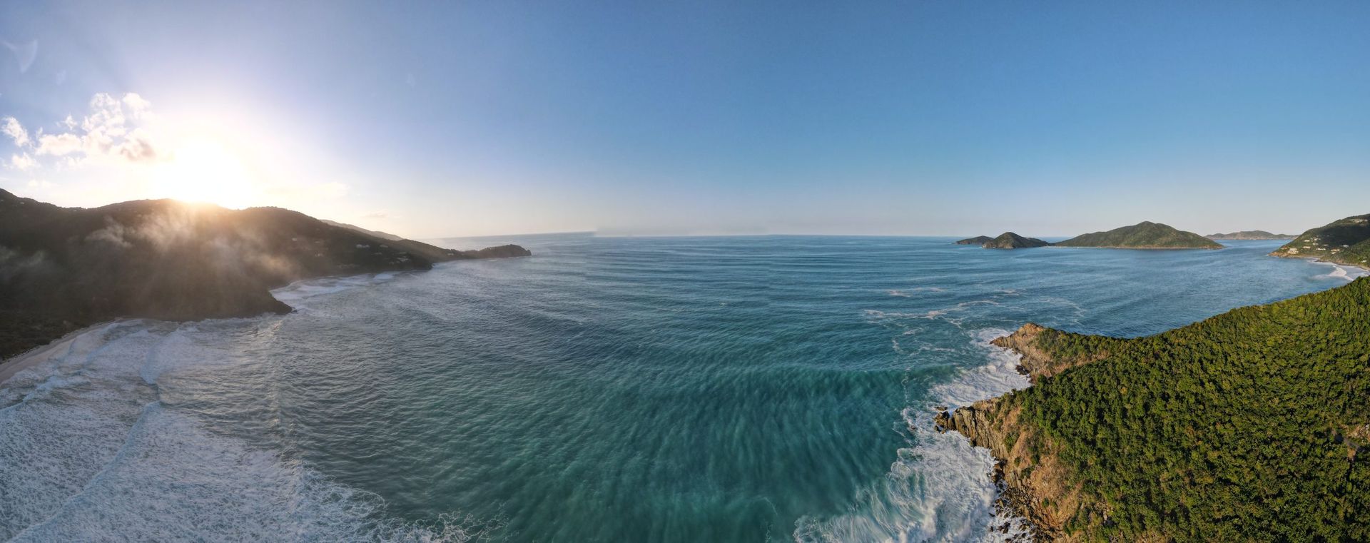 Tierra en bahía de coral, Islas Virgenes 11391017