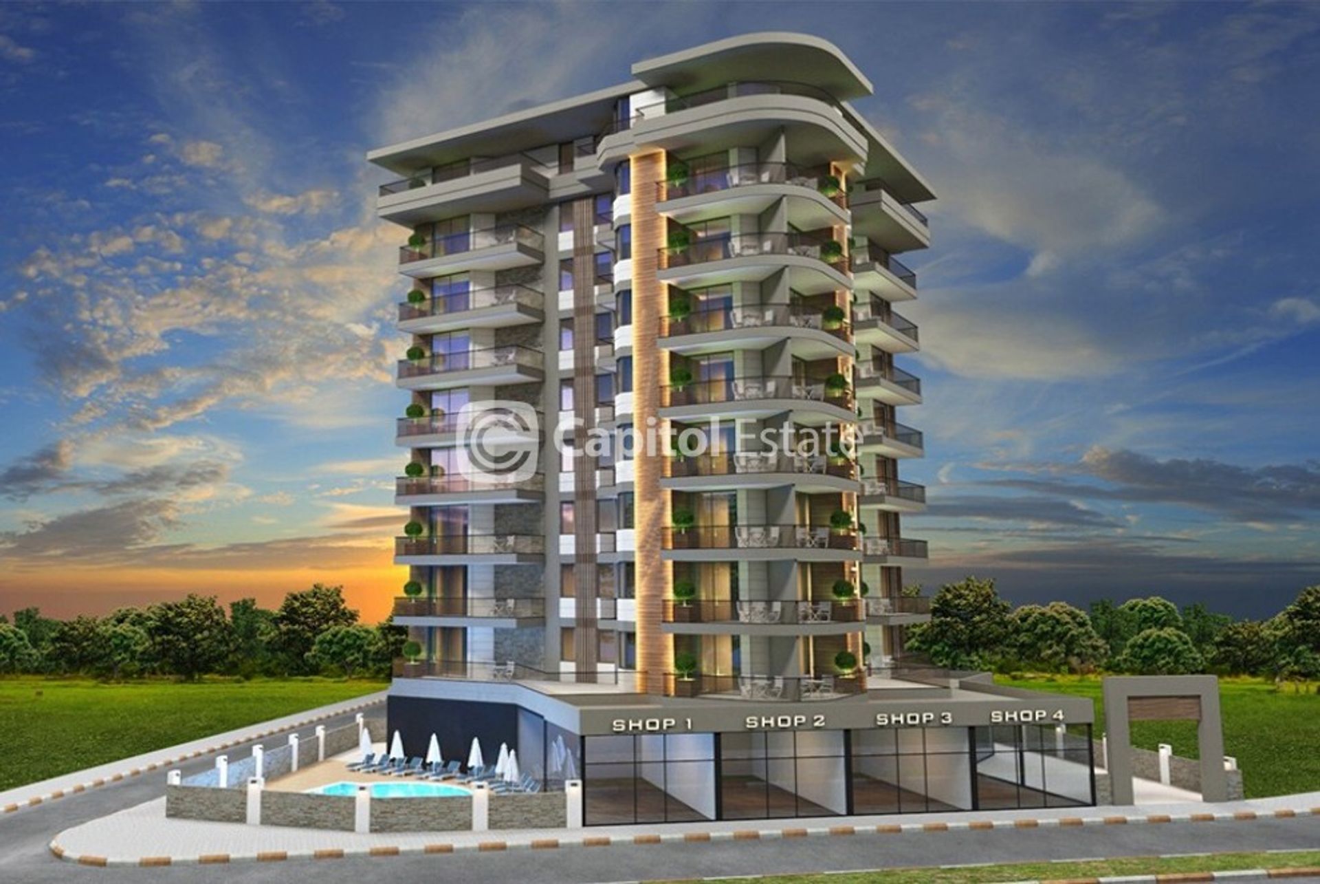 Condominium in Alanya, Antalya 11393406