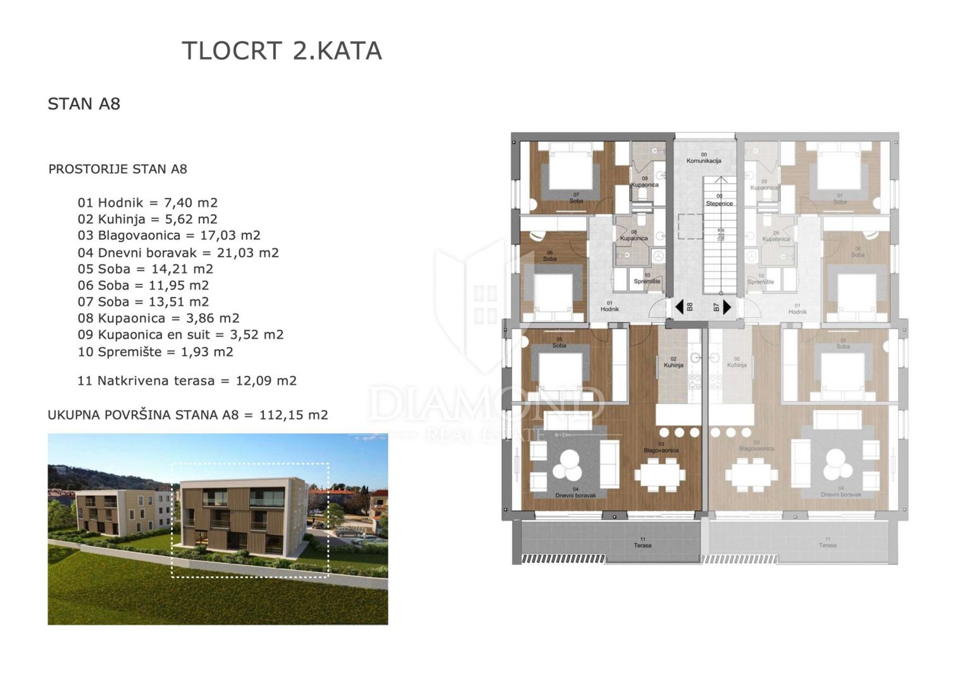 Condominio nel Labin, Istria County 11531810