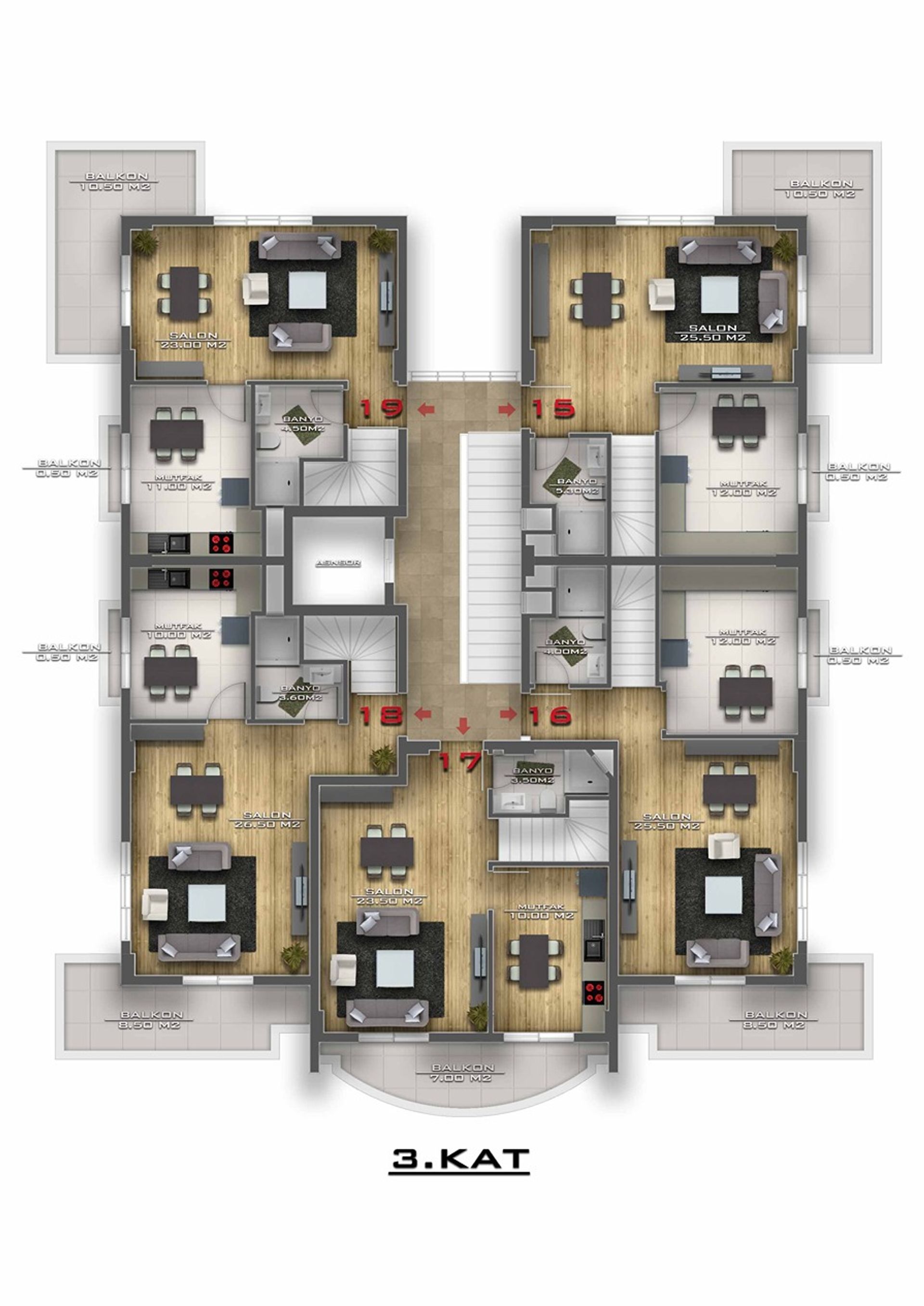 Condominium in Avsallar, Antalya 11615046