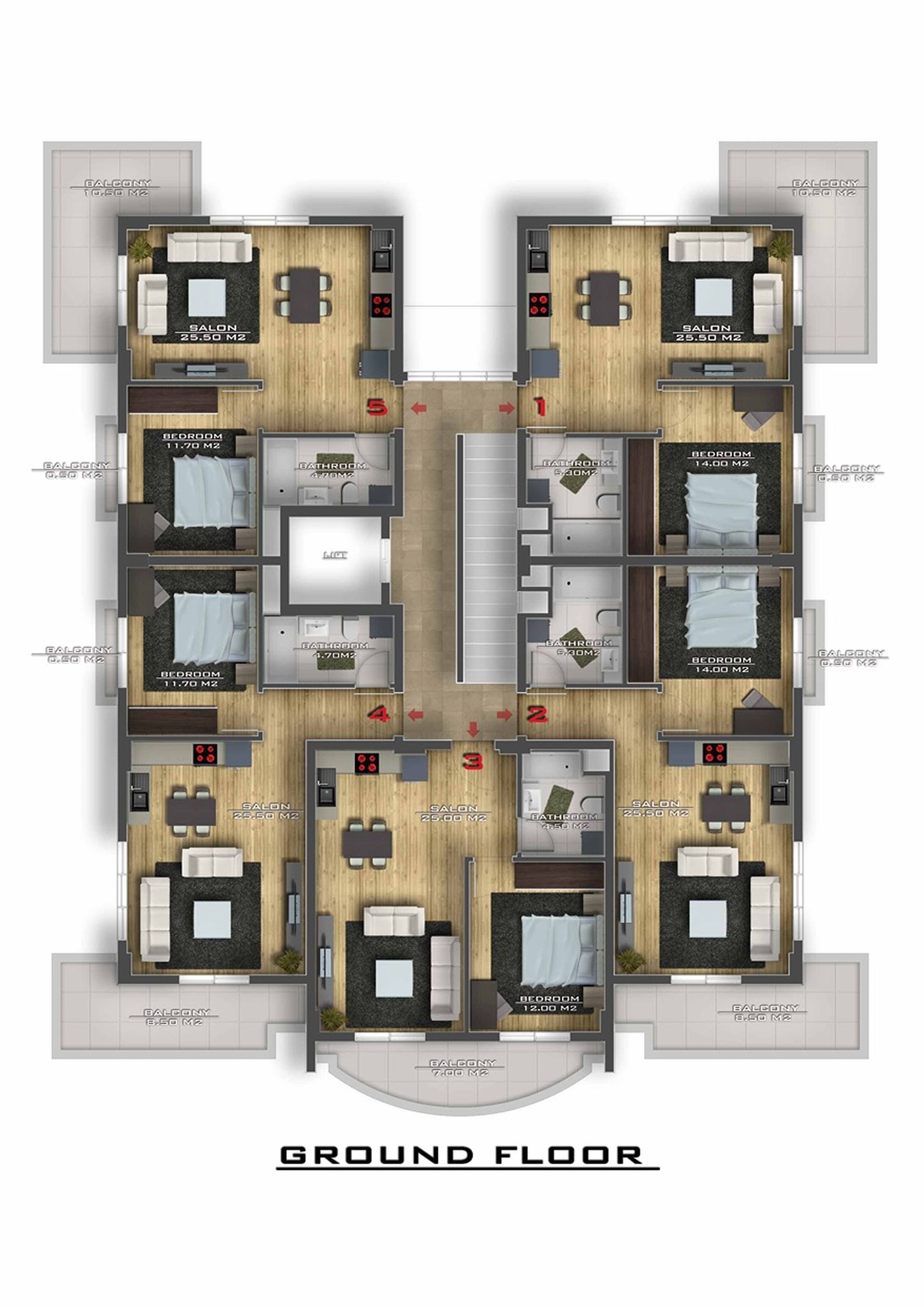 Condominium in Avsallar, Antalya 11615046