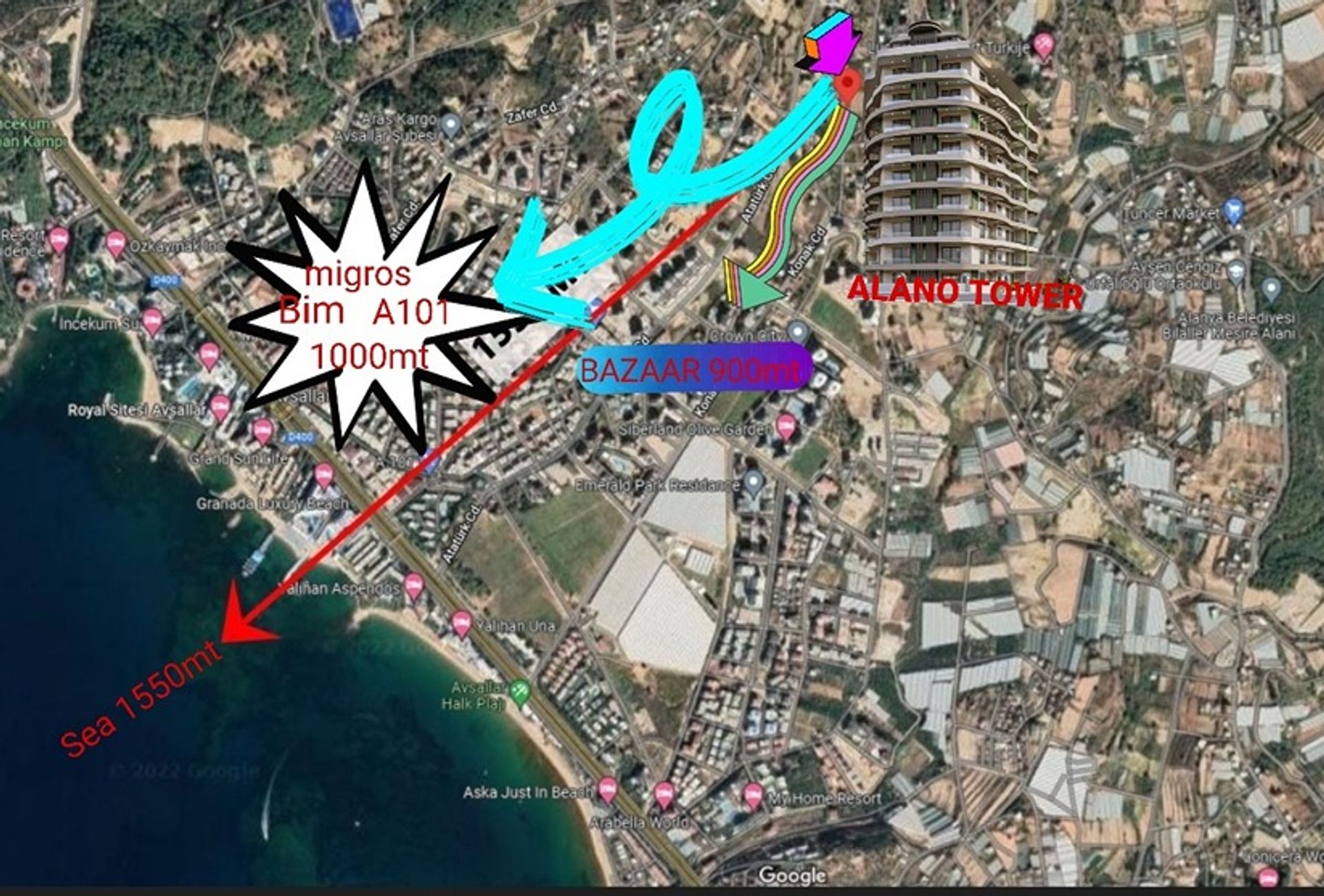 Condominium dans Avsallar, Antalya 11624763