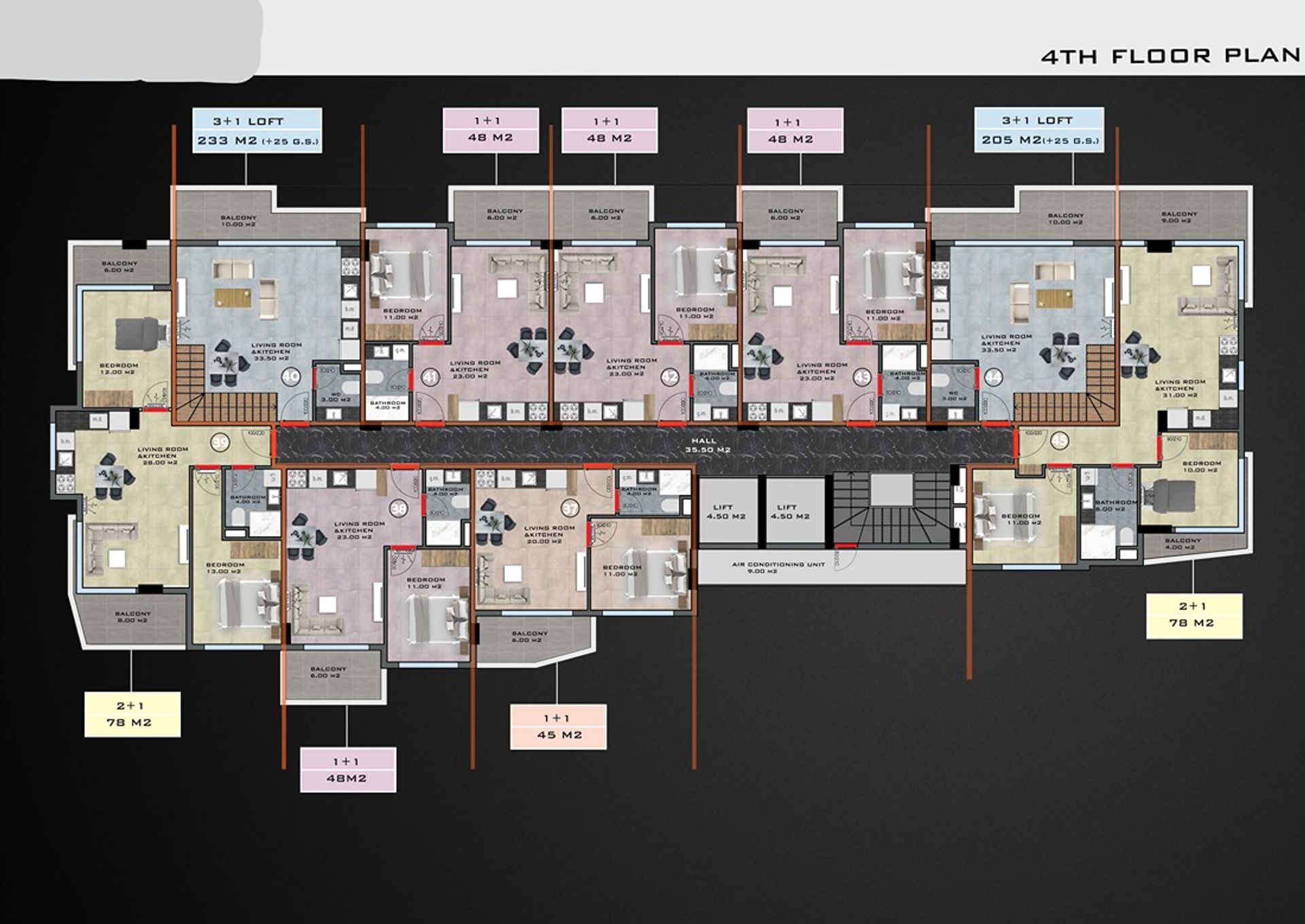 Condominium in Alanya, Antalya 11624767