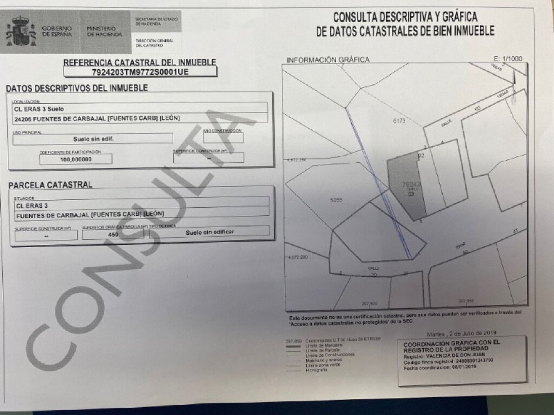 Land in Fuentes de Carbajal, Castilla y León 11793869