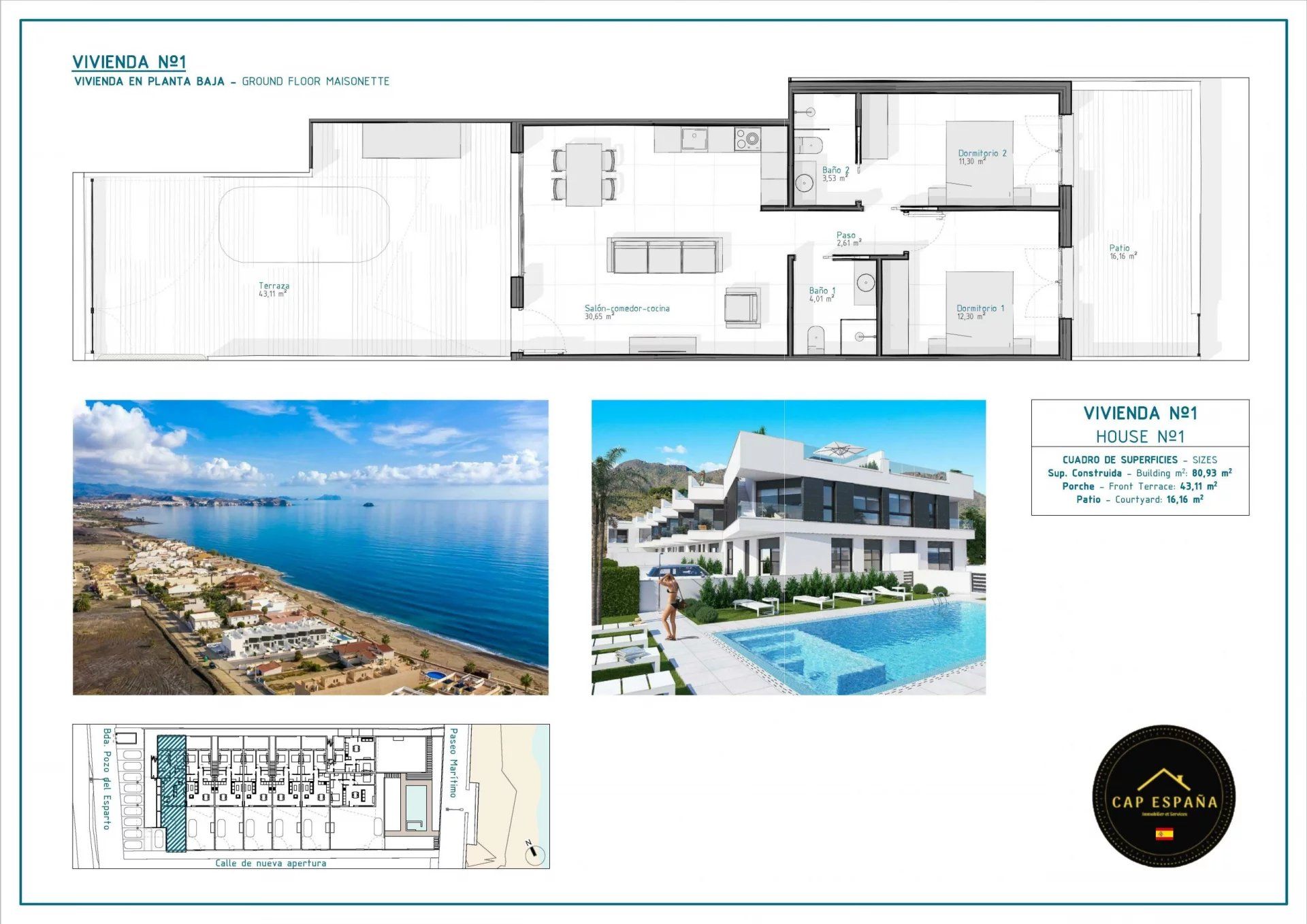 Kondominium dalam Pozo del Esparto, Almería 11822776