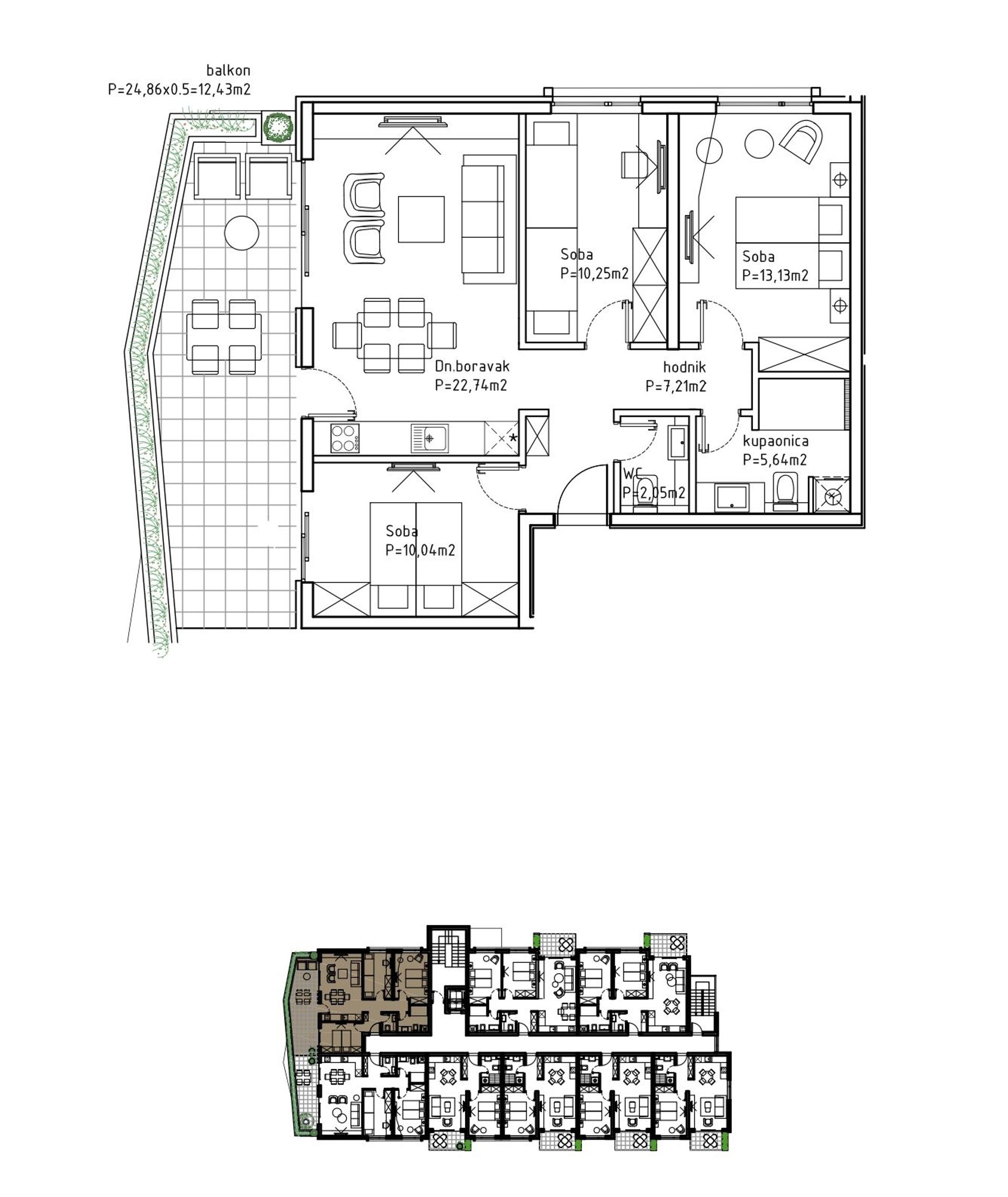 عمارات في Makarska, Splitsko-dalmatinska županija 12013013