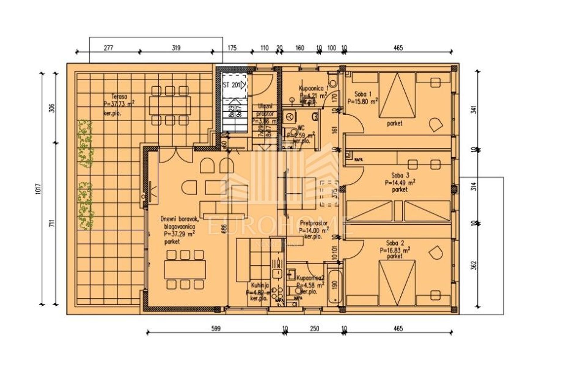 Kondominium w Hrasce Turopoljsko, Zagreb, Grad 12044108