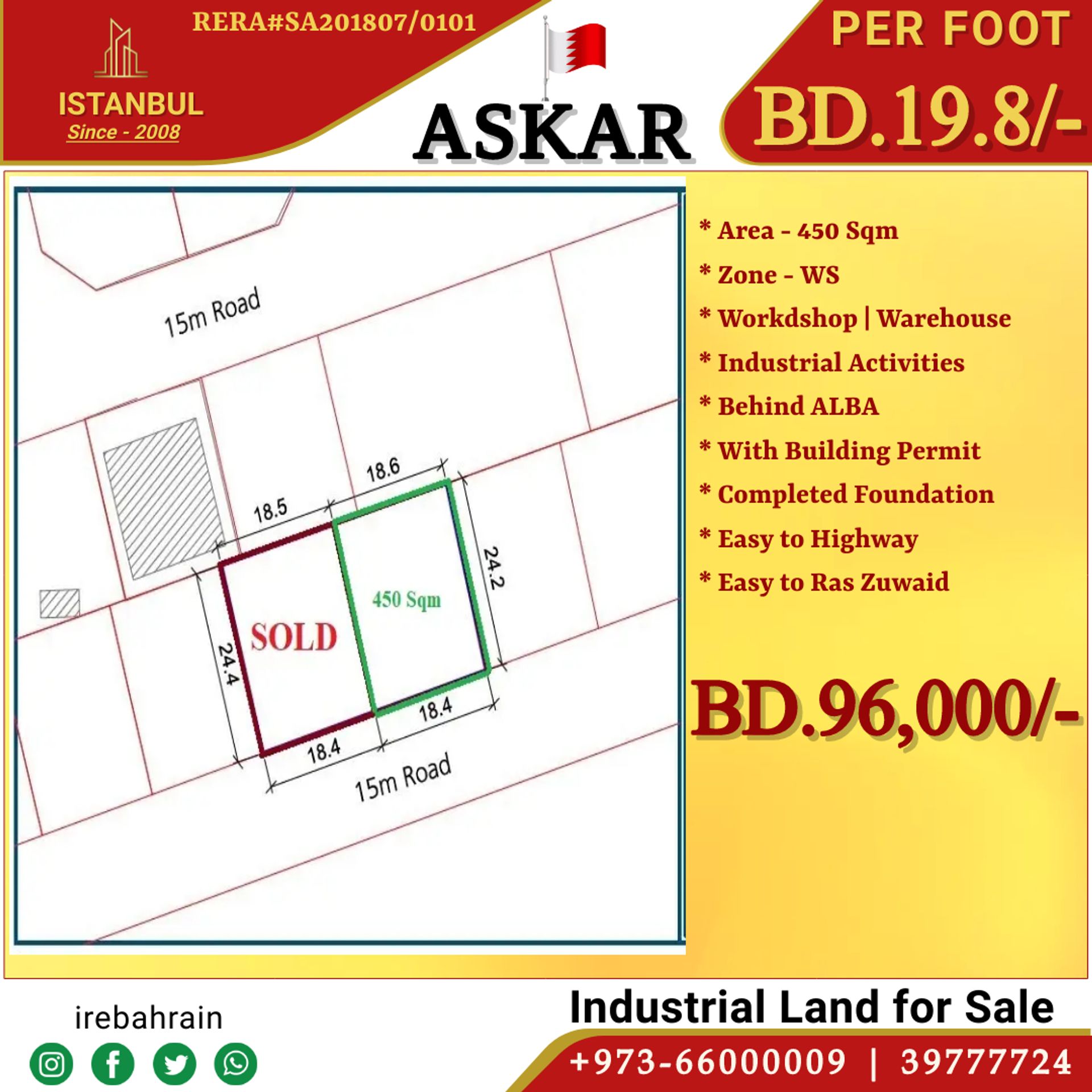 Land in ‘Vraag, Al Janubiyah 12154120