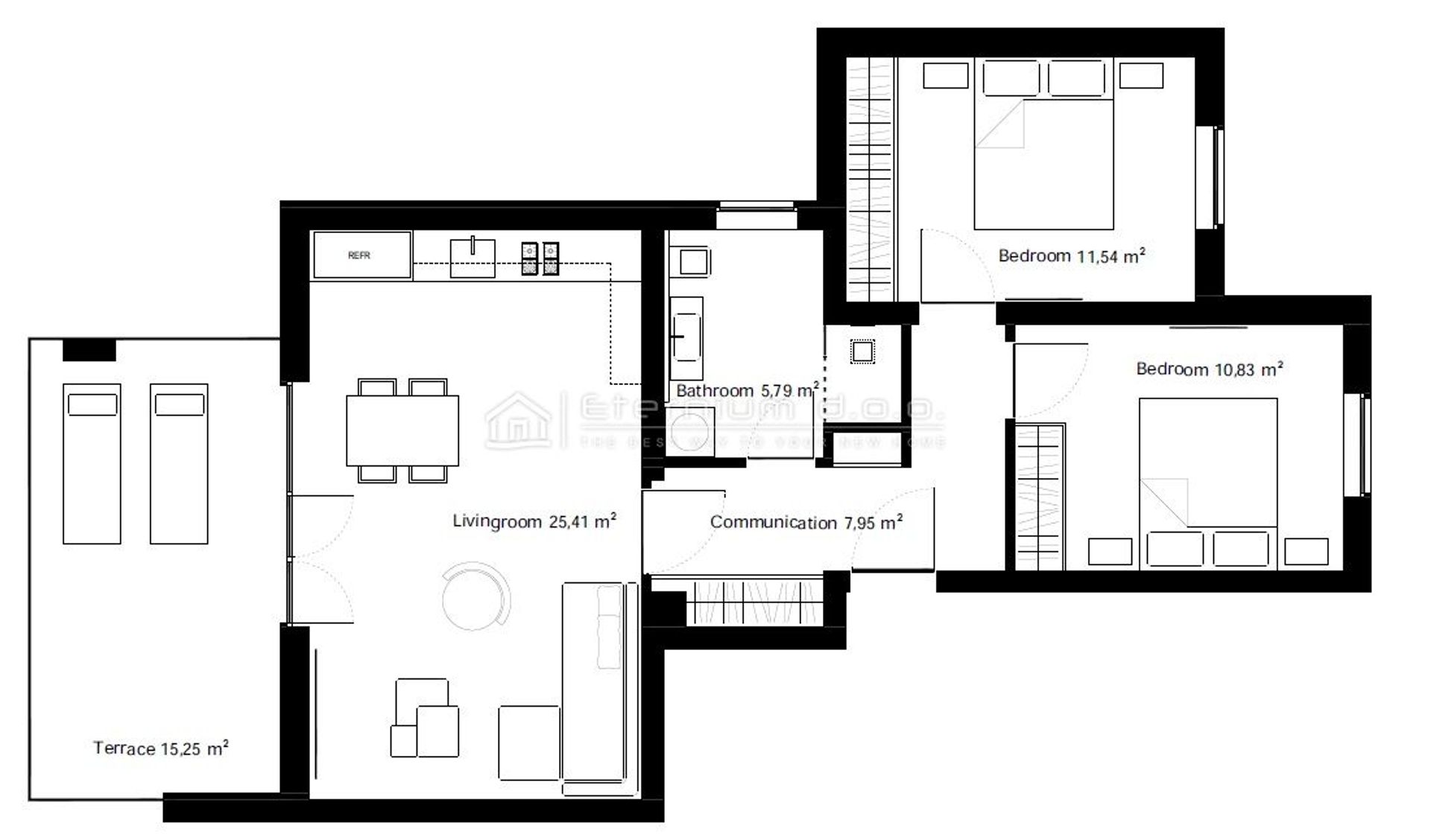 Condominium in Crikvenica, Primorsko-goranska županija 12242280