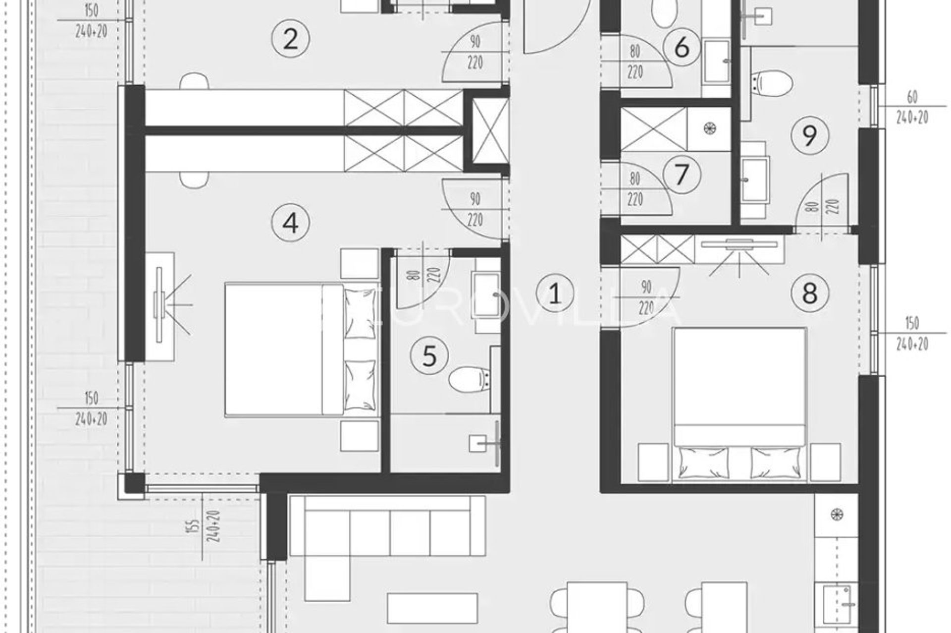 Condominium dans Medulin, Istarska županija 12343385