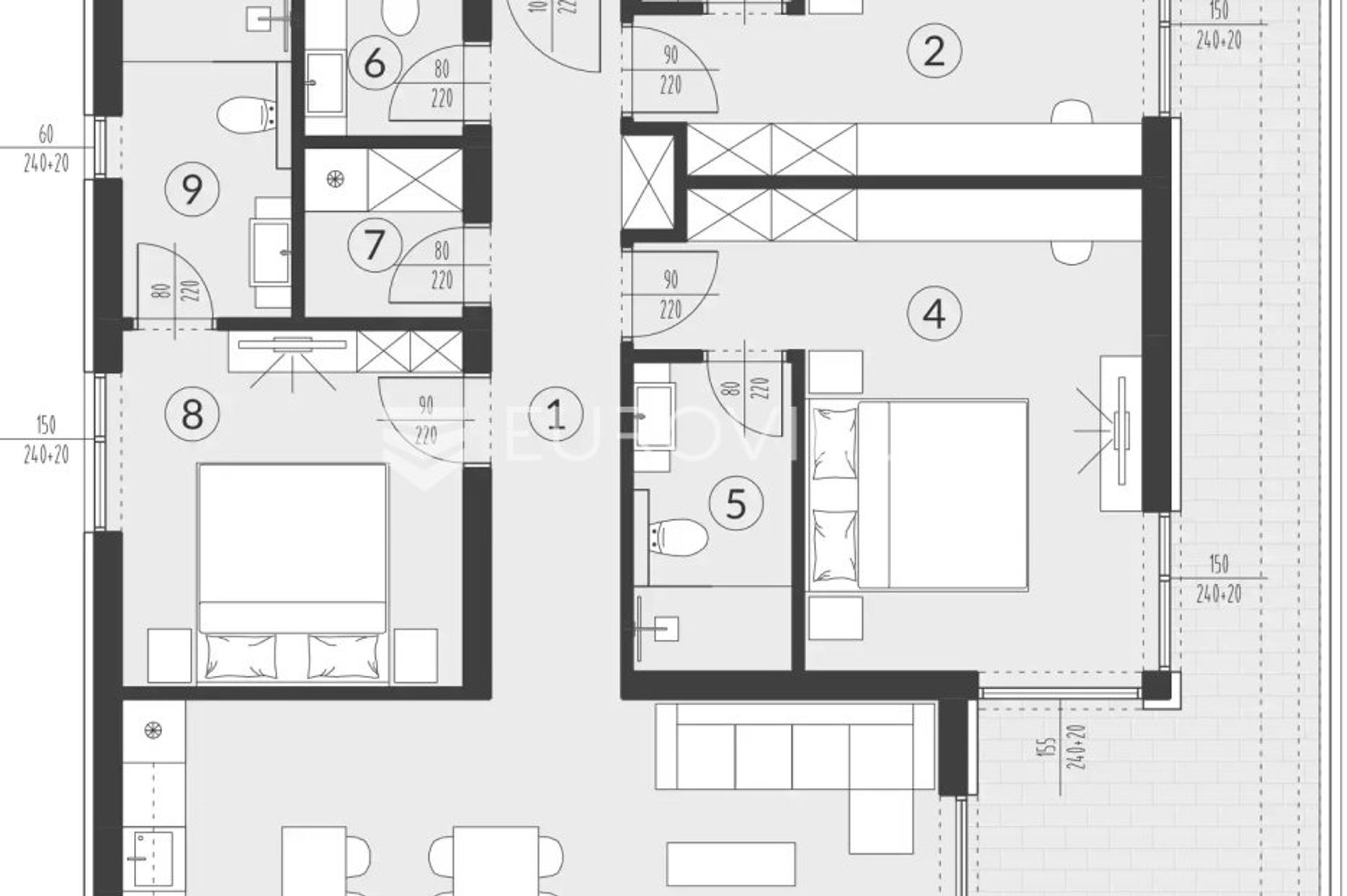 Condominium dans Medulin, Istarska županija 12343397