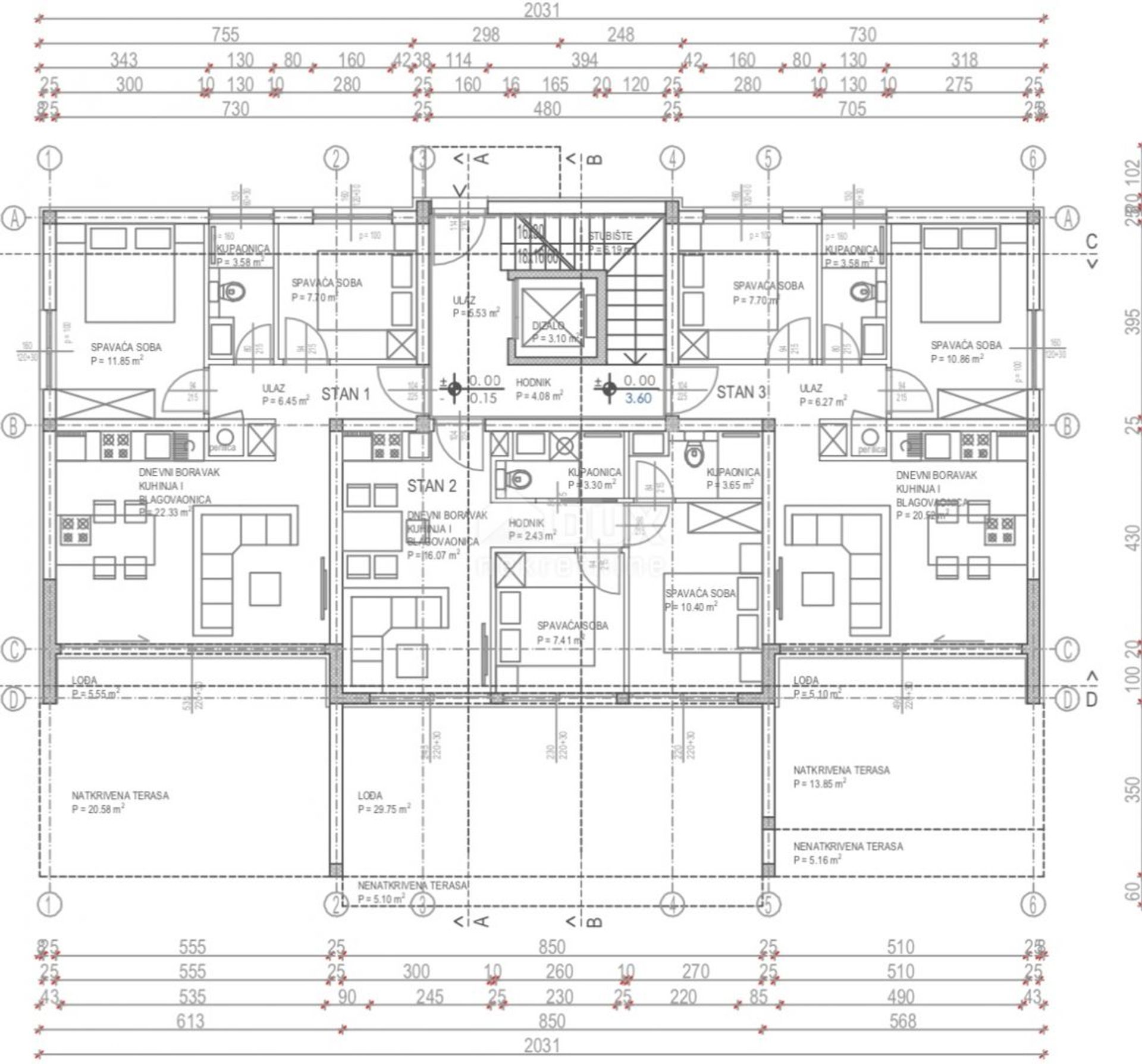 Condominium dans Zaton, Zadar County 12531453