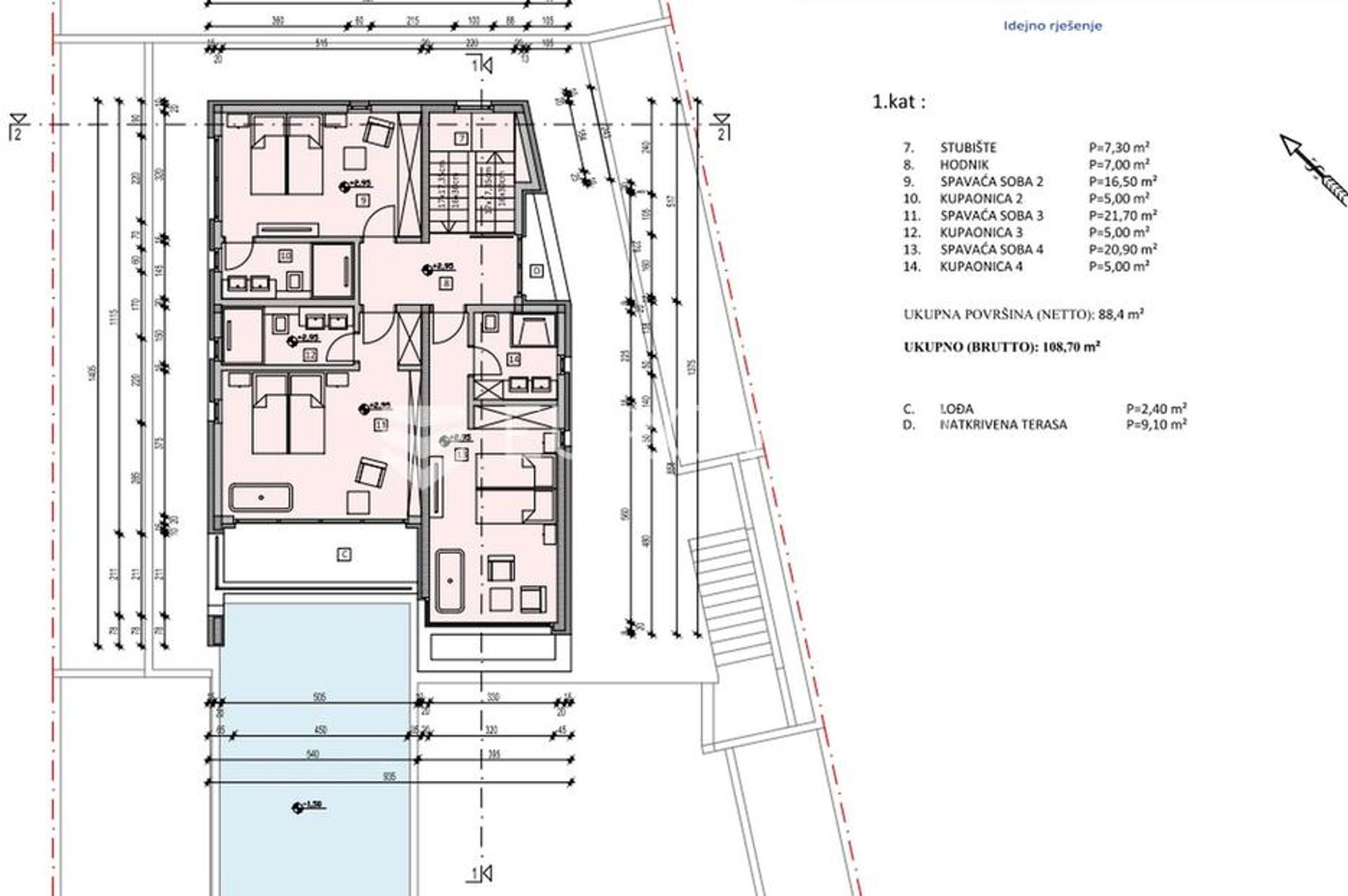 rumah dalam Podstrana, Splitsko-dalmatinska županija 12650349