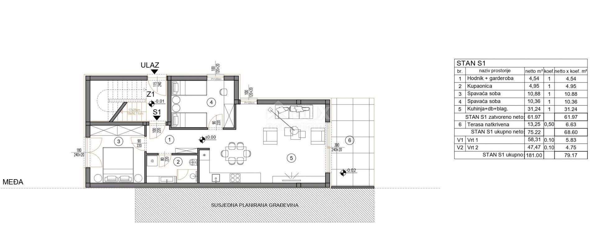 Condominium dans Medulin, Istria County 12651280