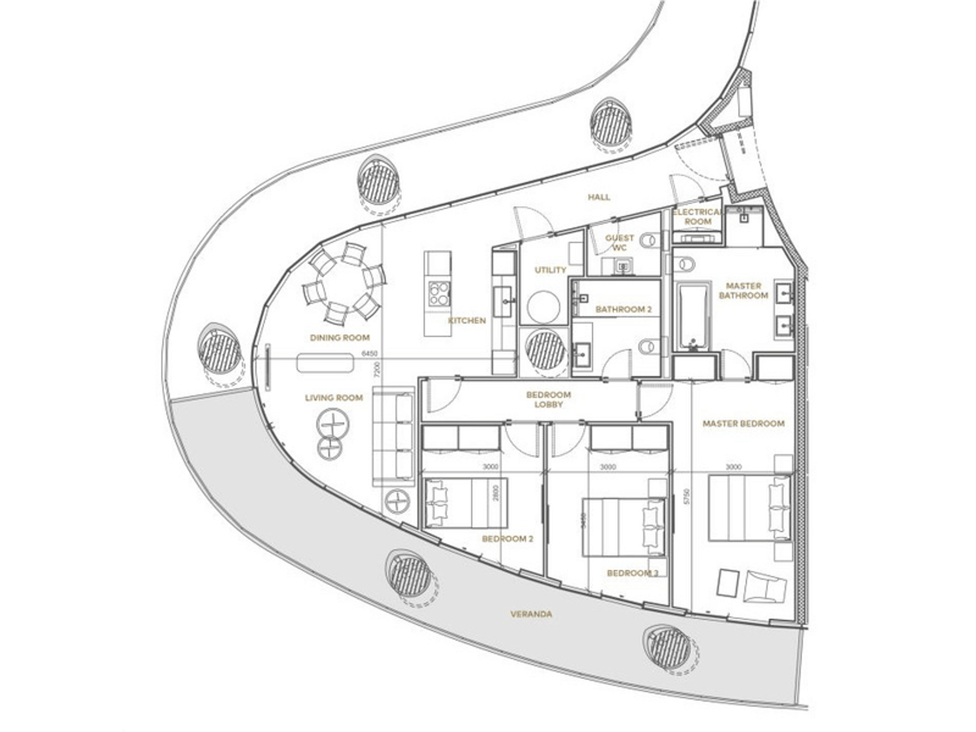 Kondominium w Ayia Napa, Gazimağusa 12706549