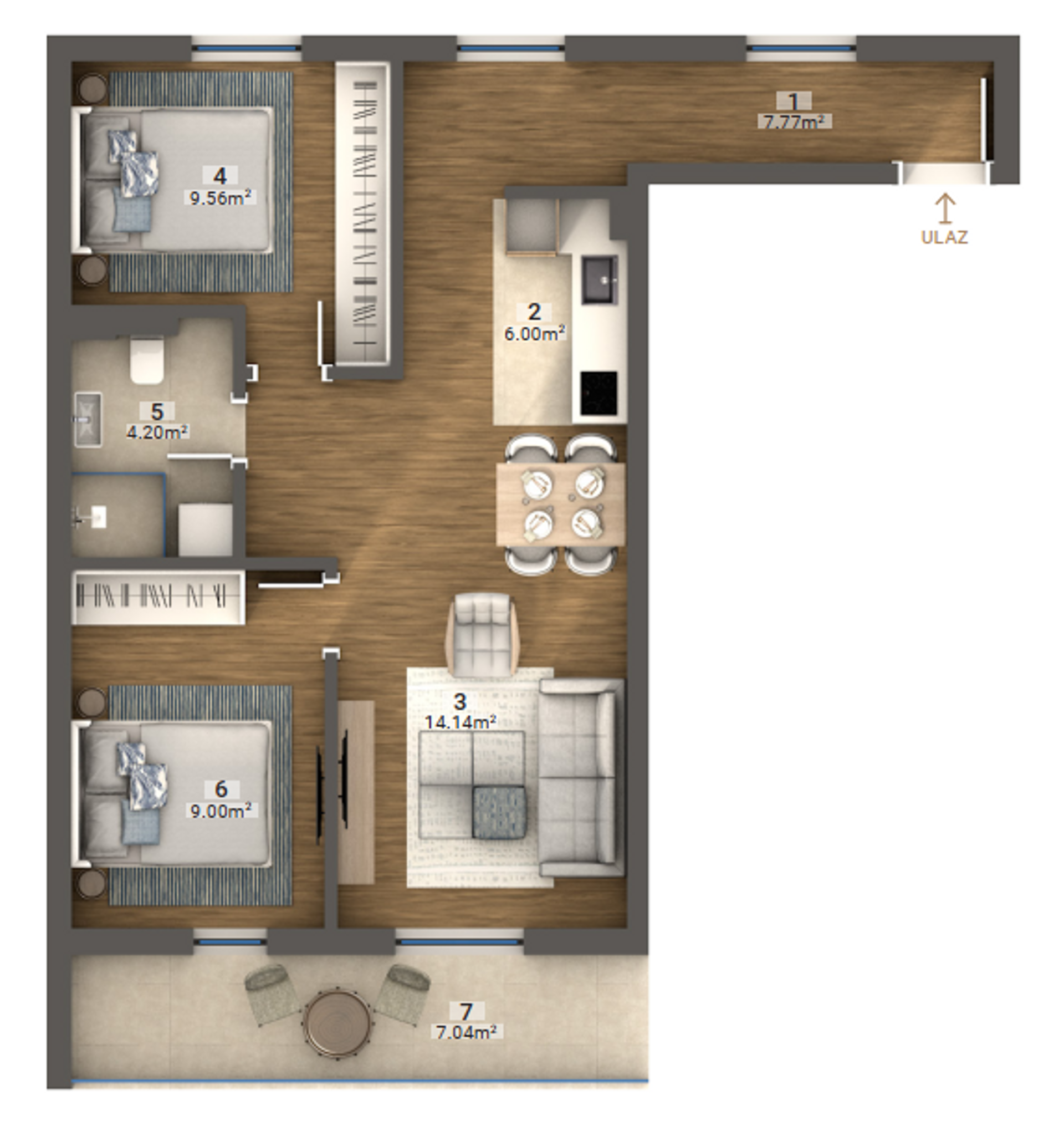 Condominium dans Kotor, Kotor Municipality 12734237