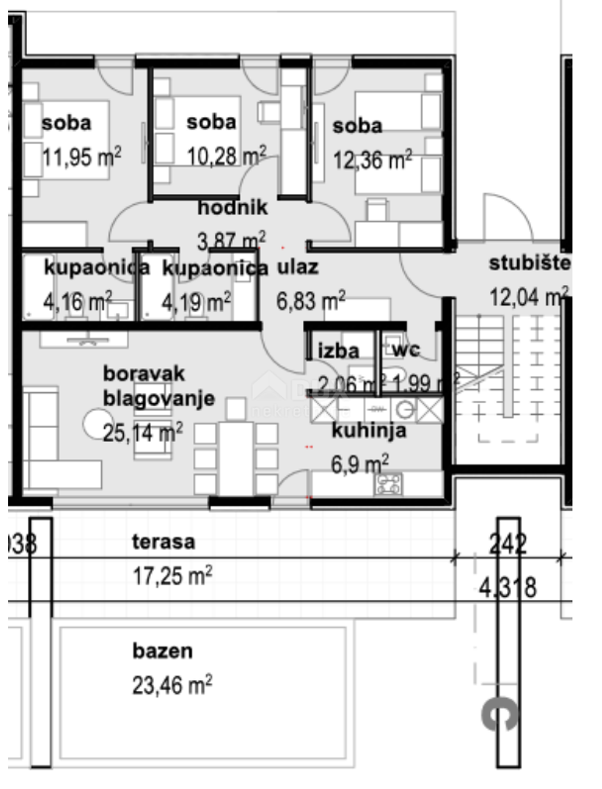 Osakehuoneisto sisään Privlaka, Zadarska Zupanija 12781143