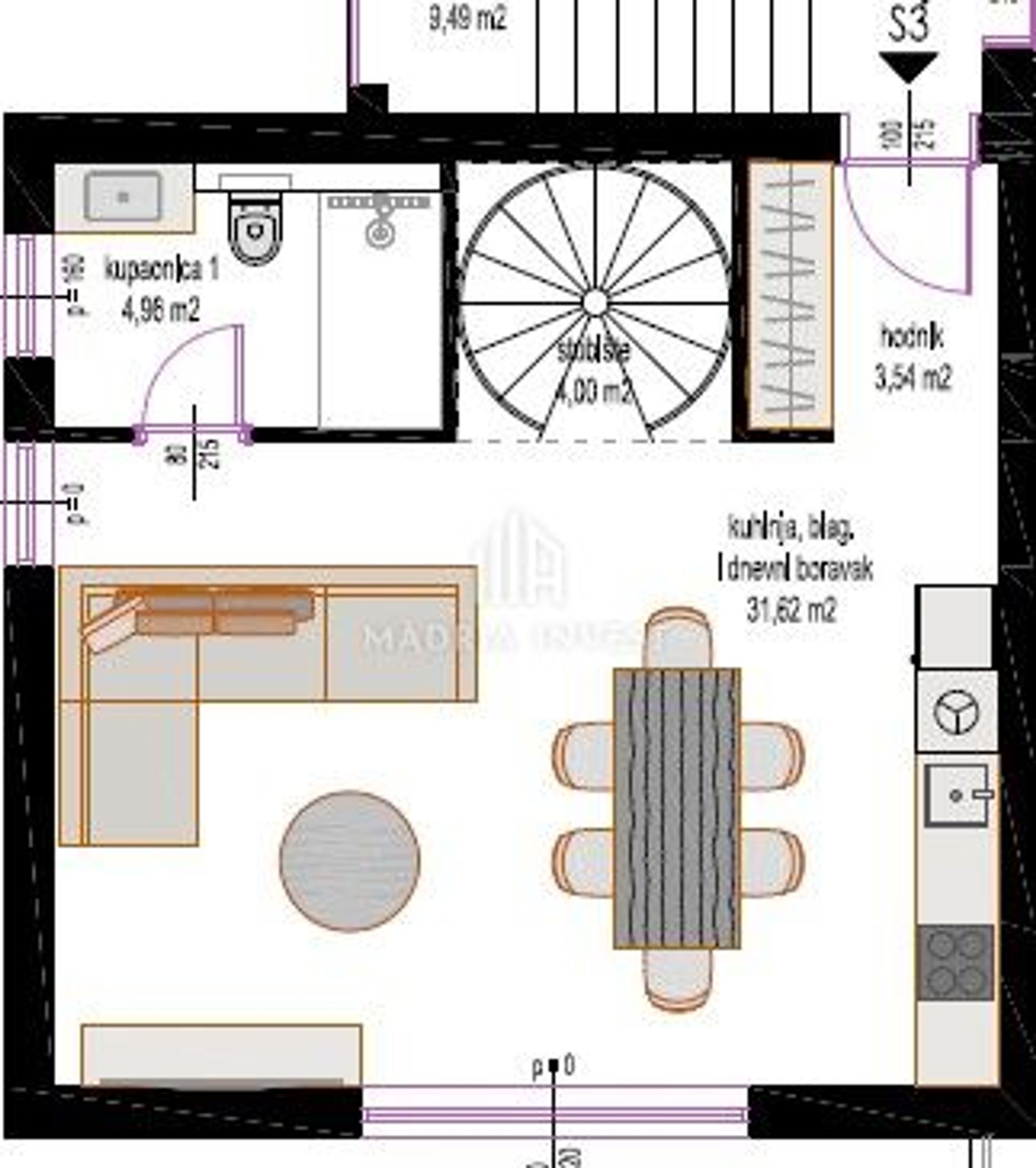 Condominium dans Zaton, Zadar County 12804438