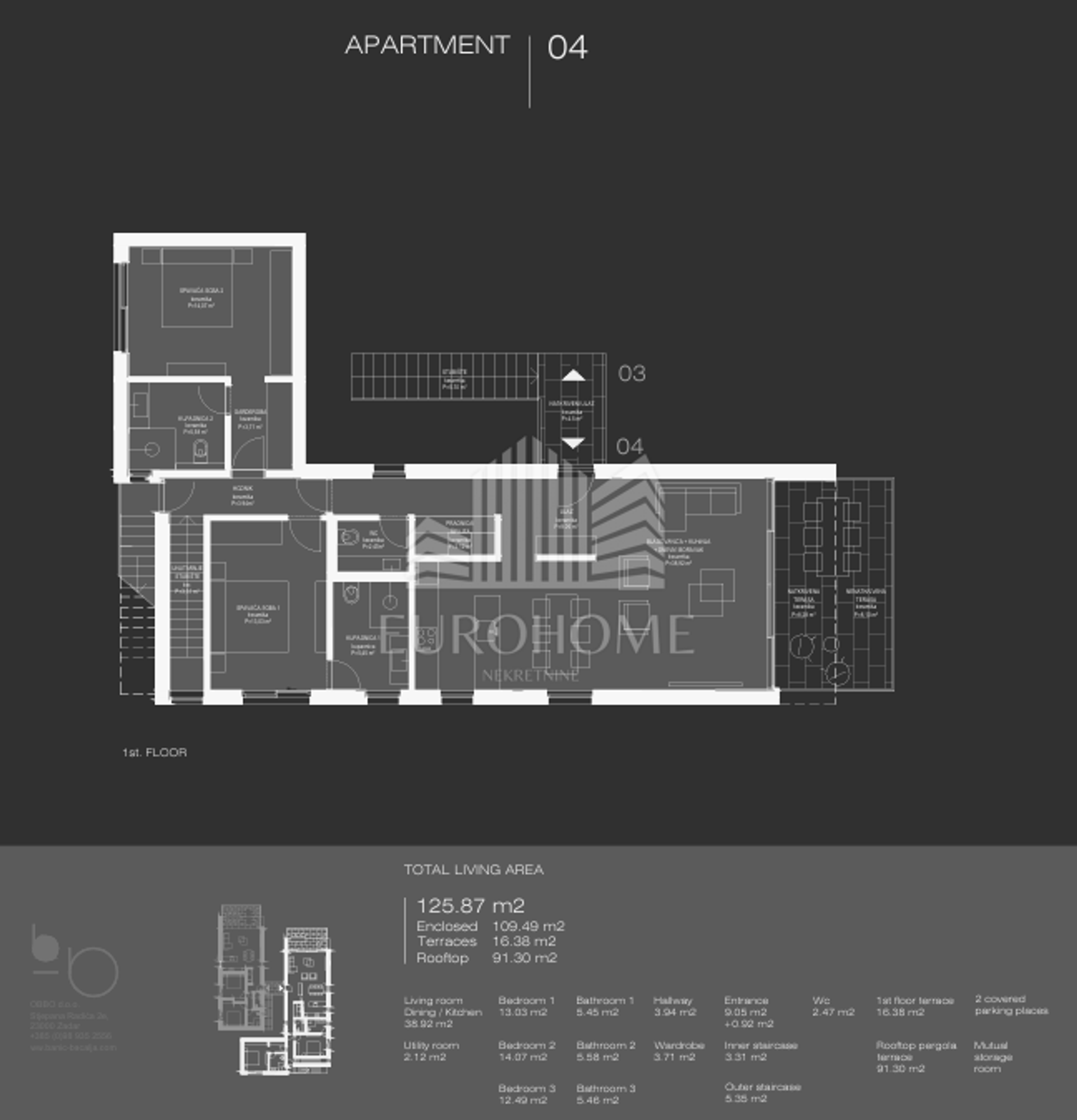 Condominium dans Ugljan, Zadar County 12807178