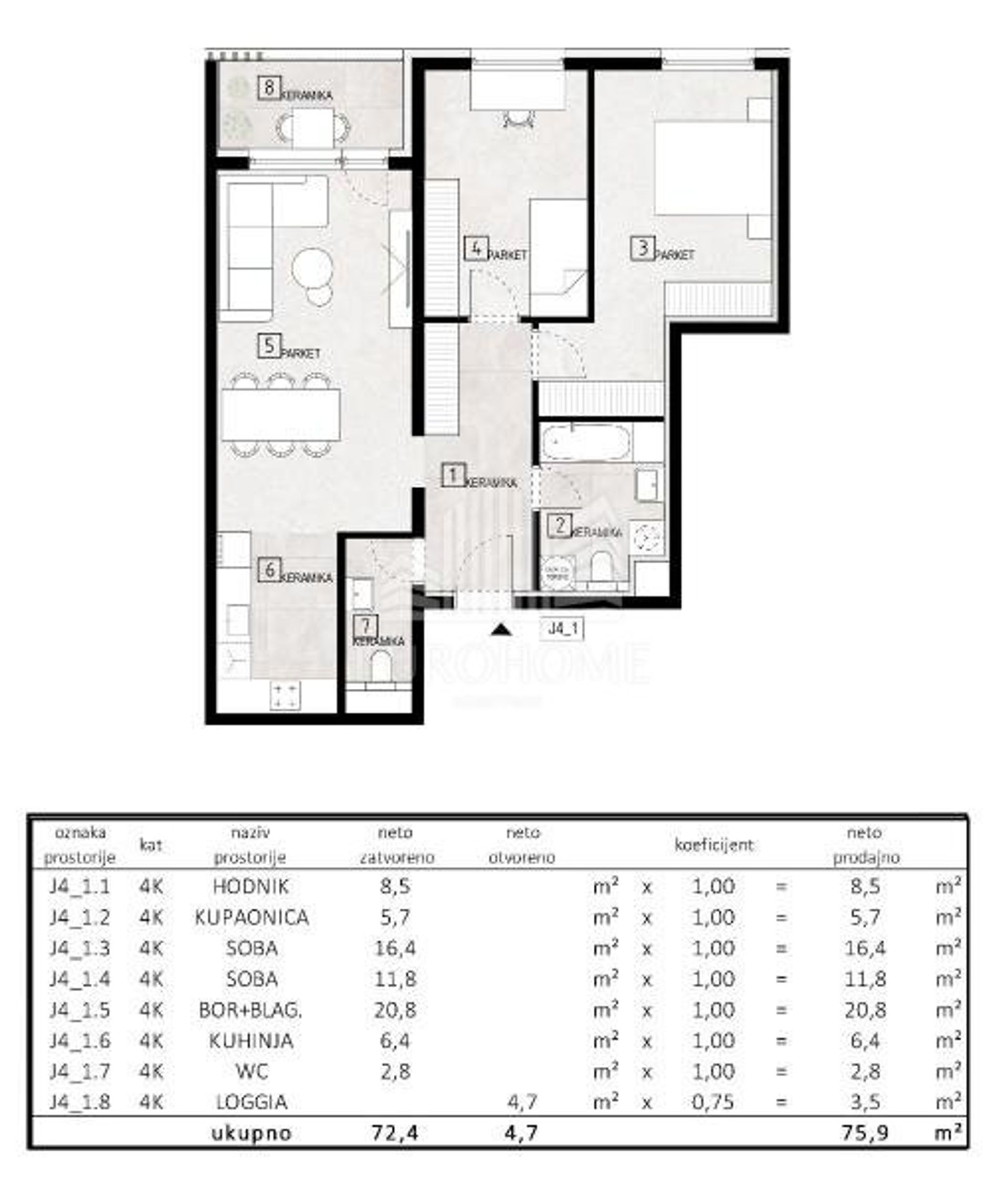 Condominium dans Zagreb, City of Zagreb 12825938