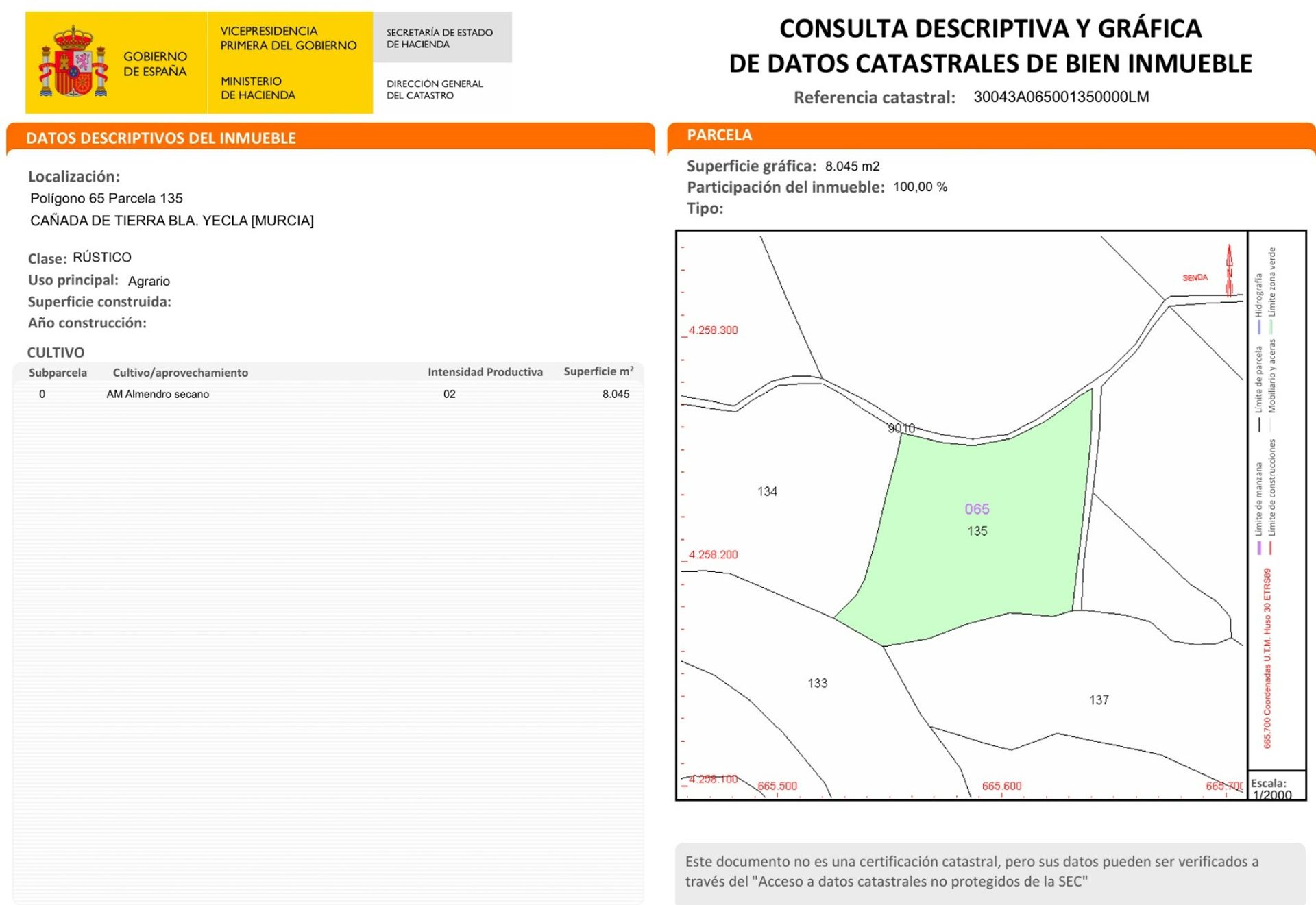 Casa nel Raspay, Murcia 12848886