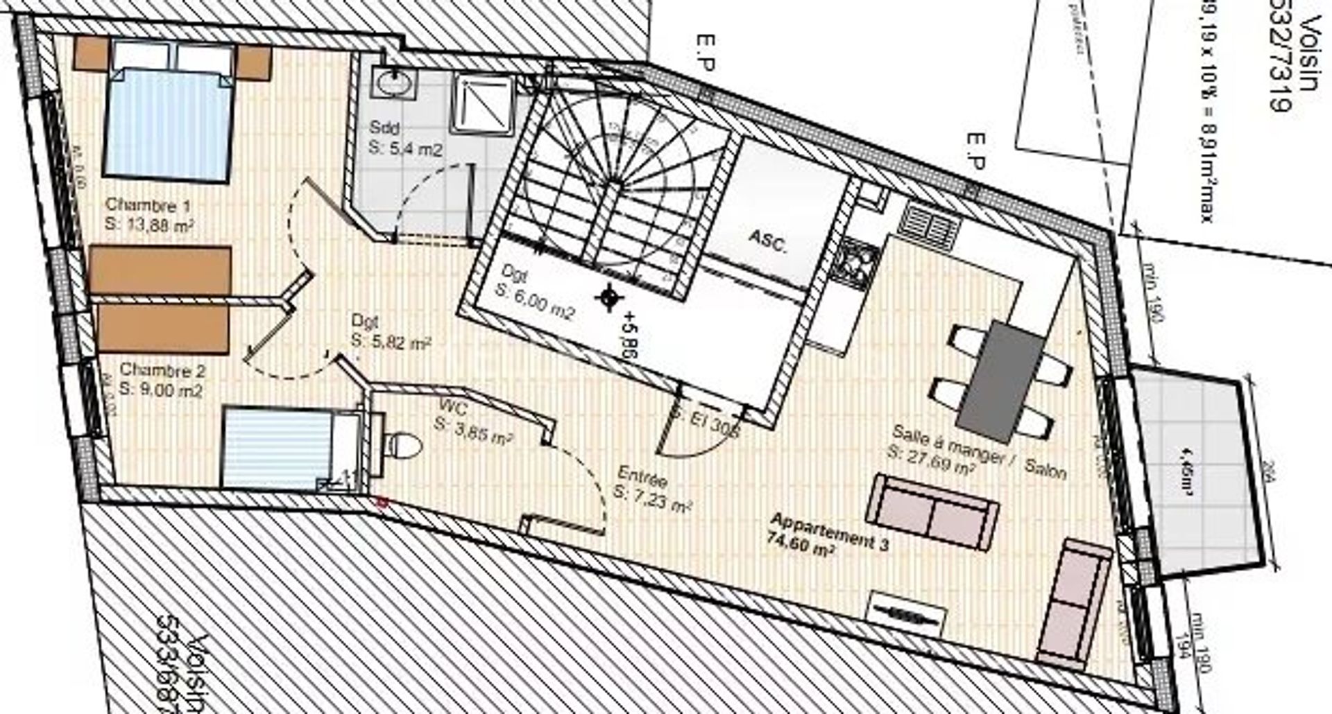 Eigentumswohnung im Merl, Luxemburg 12869416