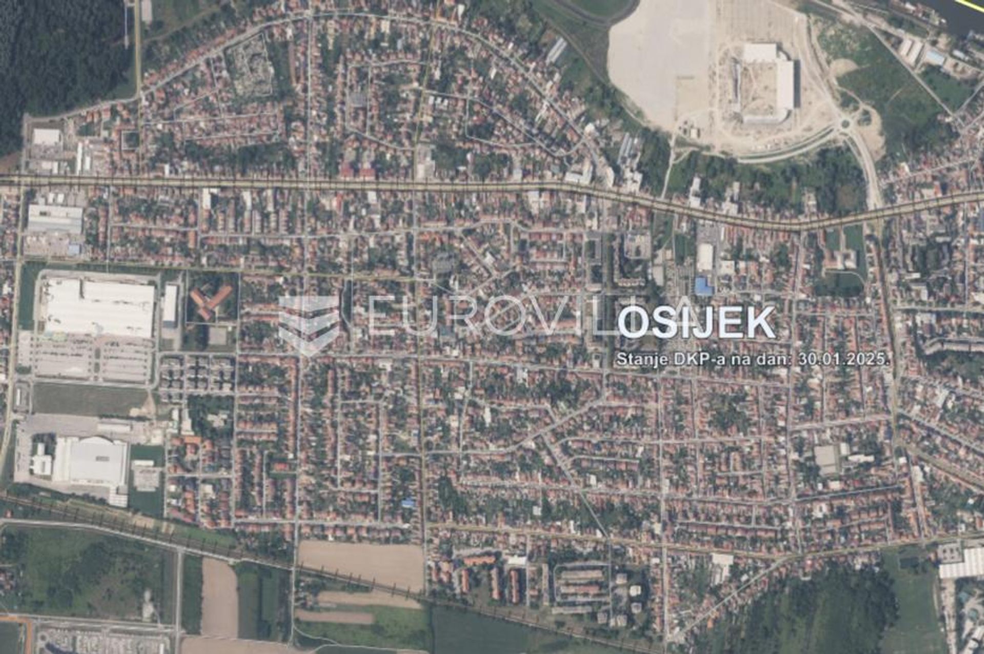 Земля в Osijek, Osječko-baranjska županija 12884984