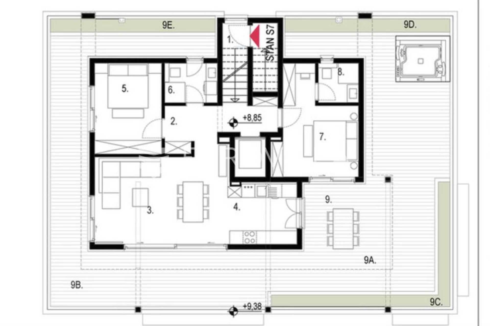 Condominium dans Strmen Dolac, Splitsko-Dalmatinska Zupanija 12887810