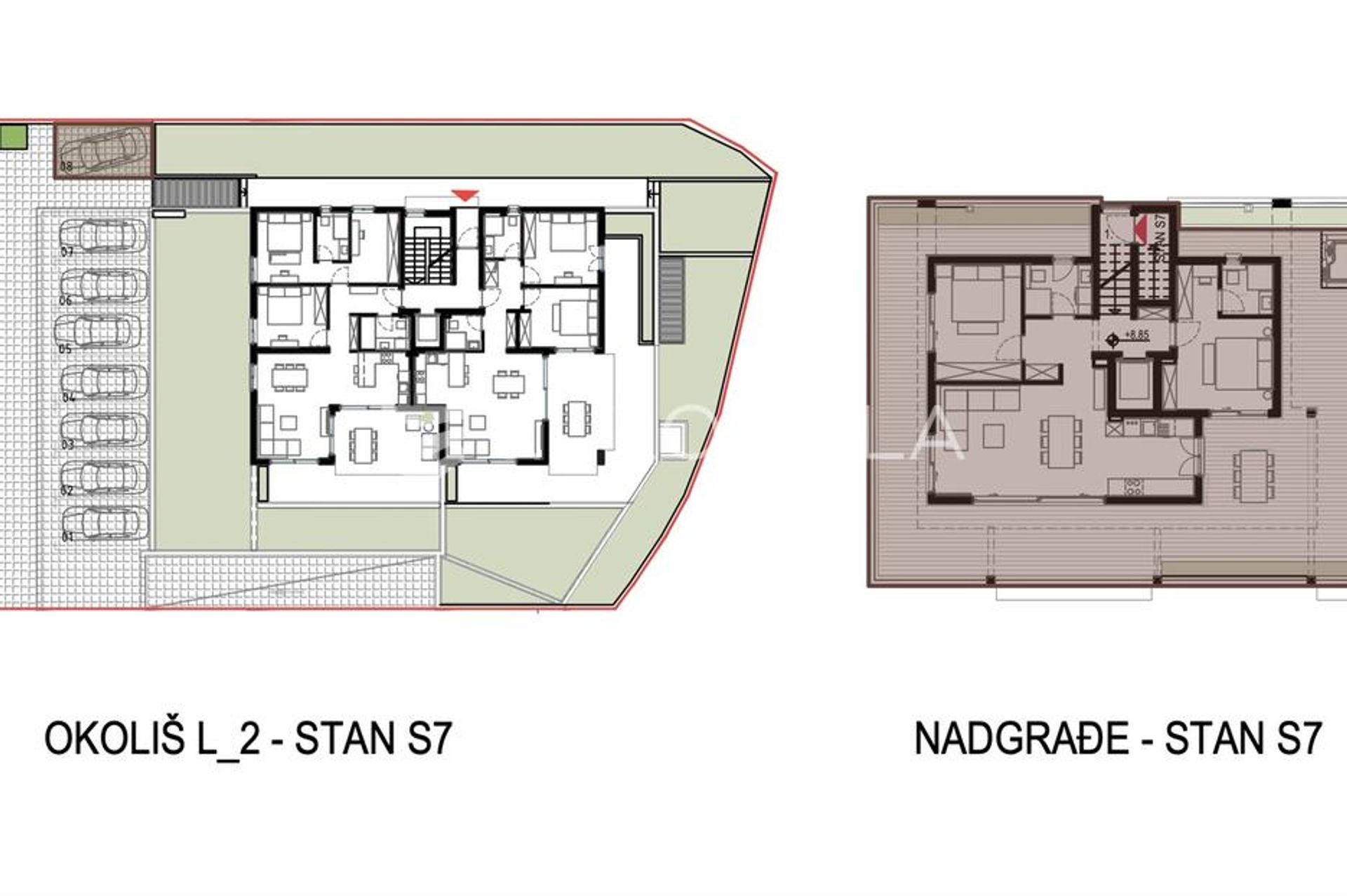 Condominium dans Strmen Dolac, Splitsko-Dalmatinska Zupanija 12888220