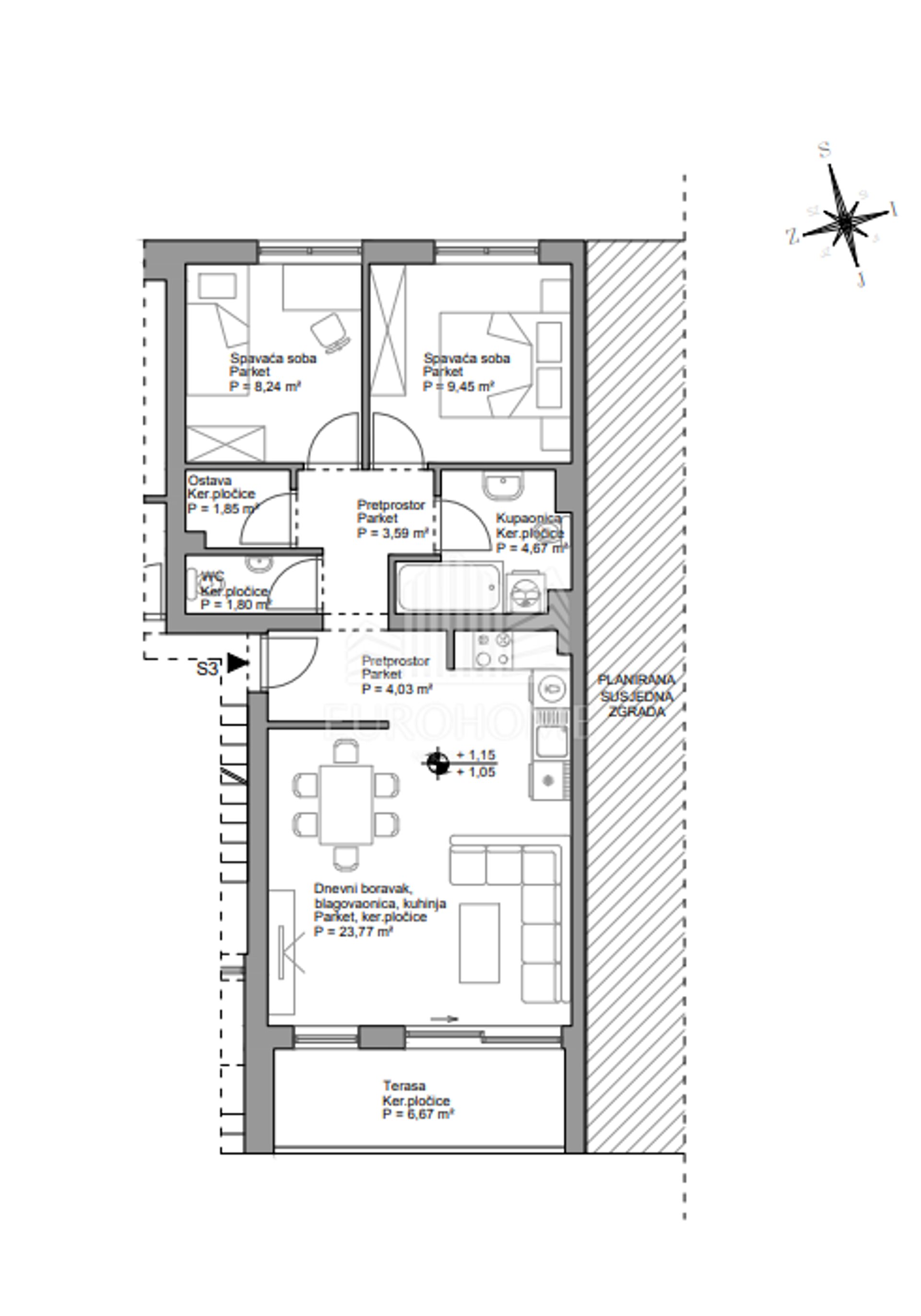 Condominium dans Gornji Laduc, Zagrebacka Zupanija 12893813